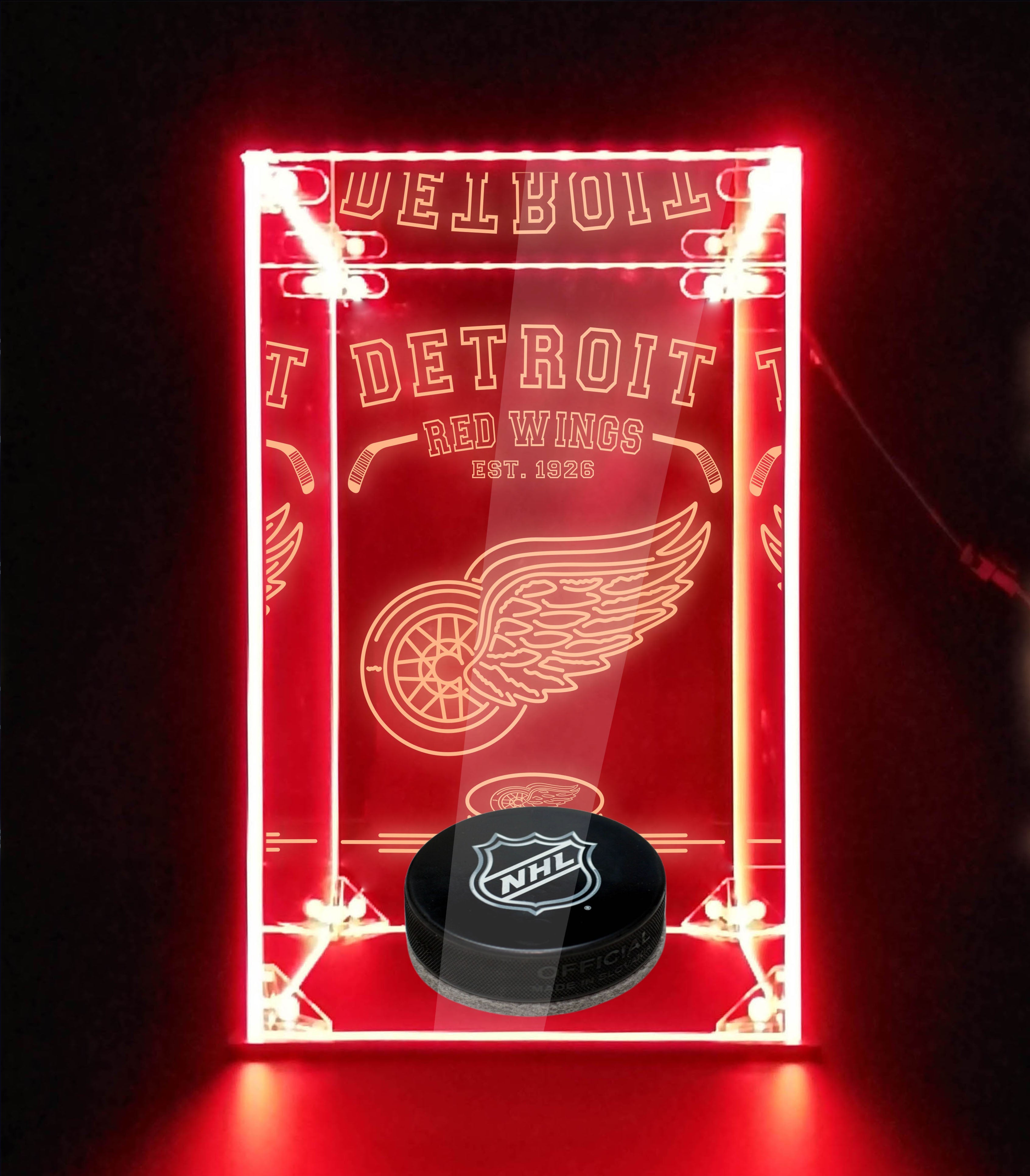 LED Display Case For Detroit Red Wings Sports Memorabilia