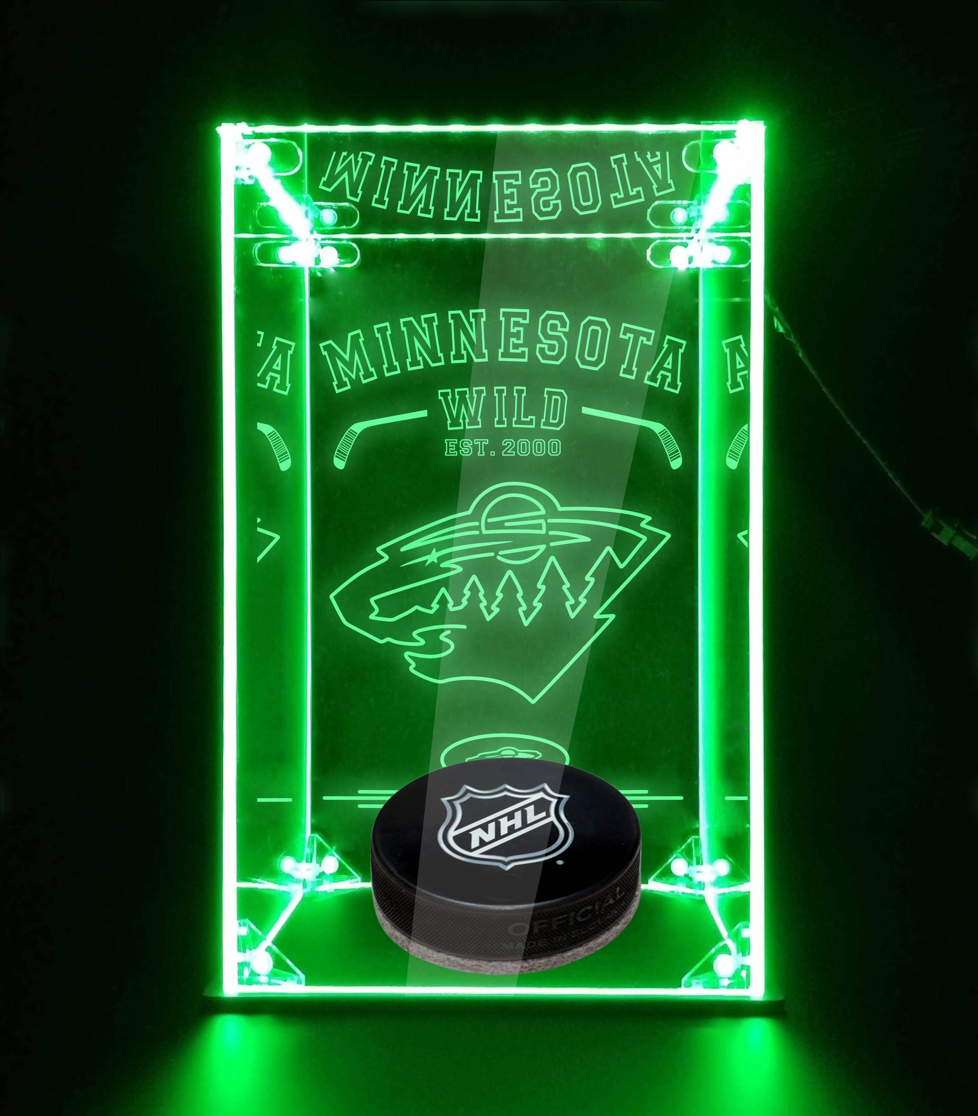 LED Display Case For Minnesota Wild Sports Memorabilia