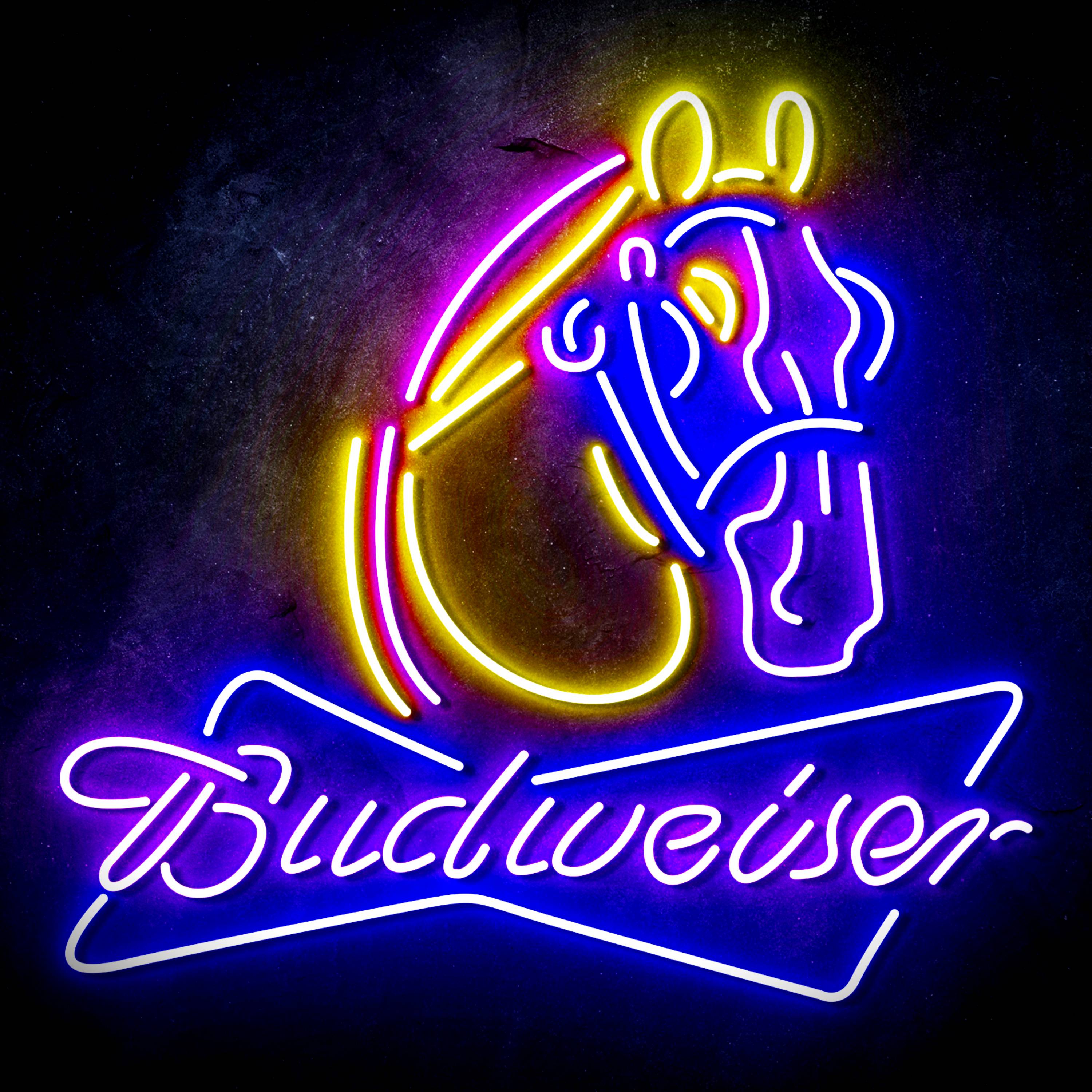 Budweiser with Horse Head Flex Neon-like LED Sign