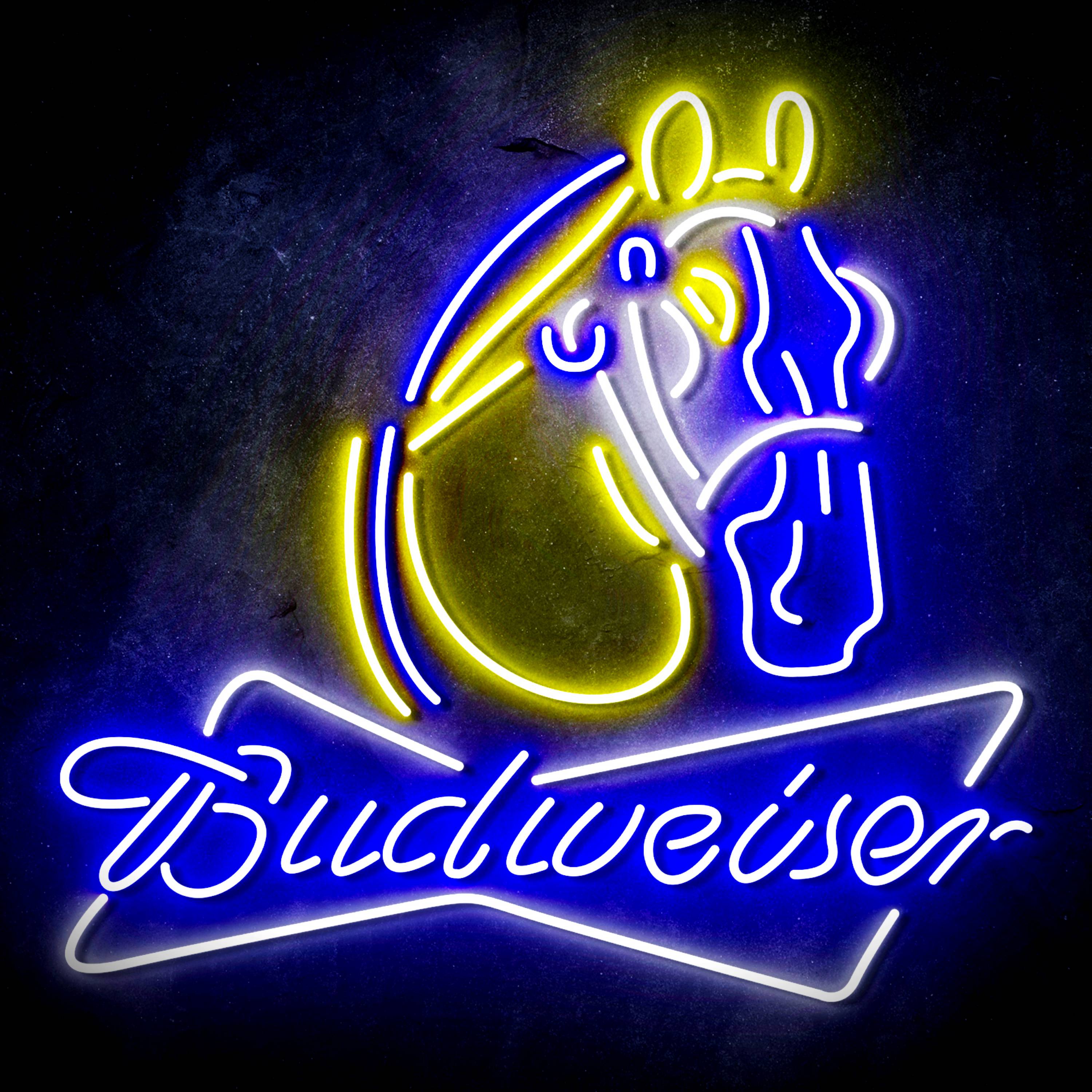 Budweiser with Horse Head Flex Neon-like LED Sign