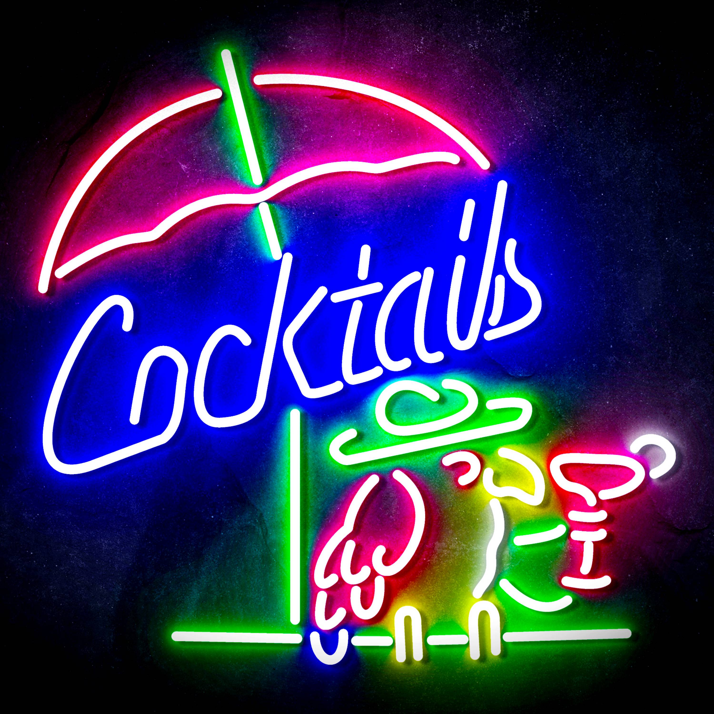 Cocktails with Birds Flex Neon-like LED Sign