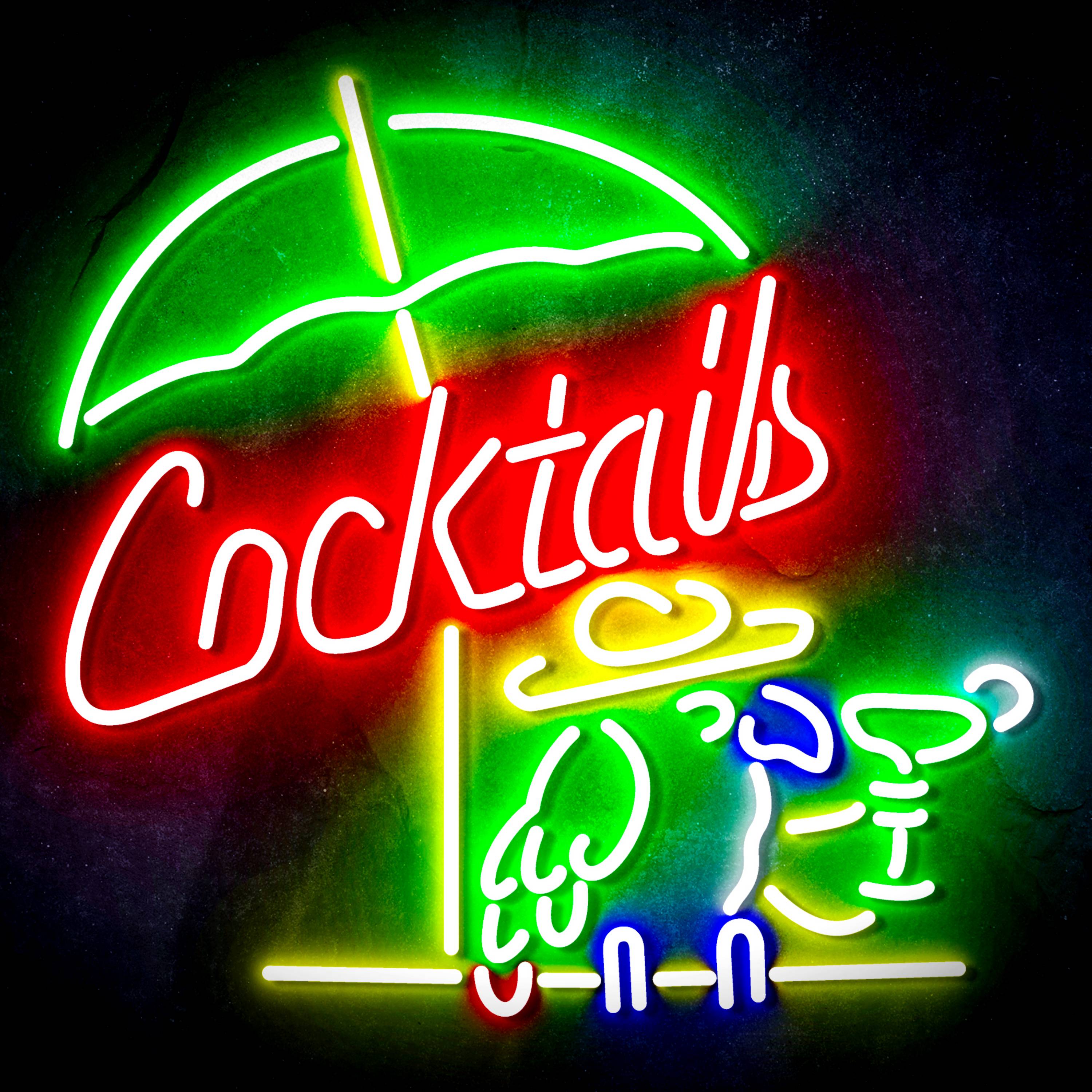 Cocktails with Birds Flex Neon-like LED Sign