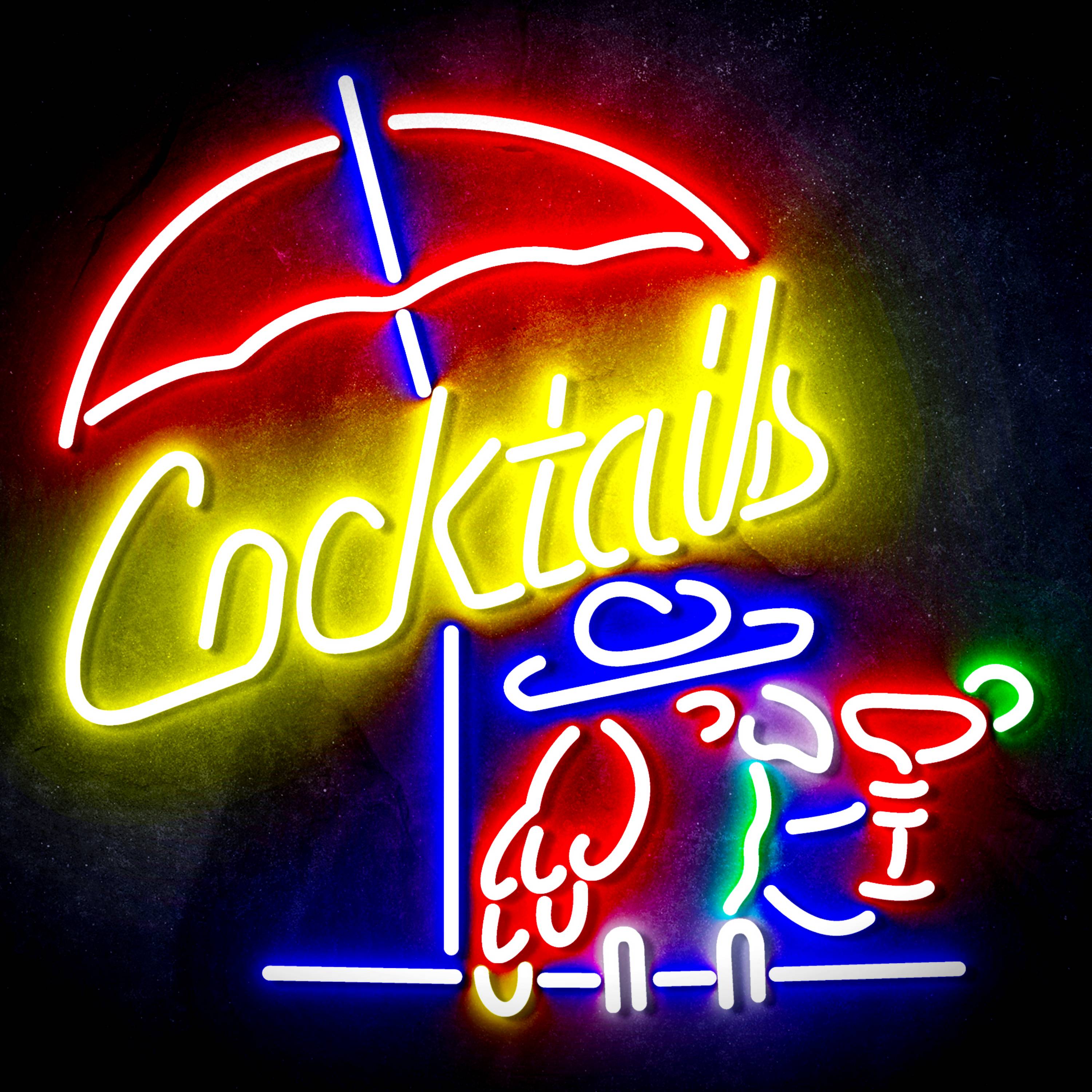 Cocktails with Birds Flex Neon-like LED Sign