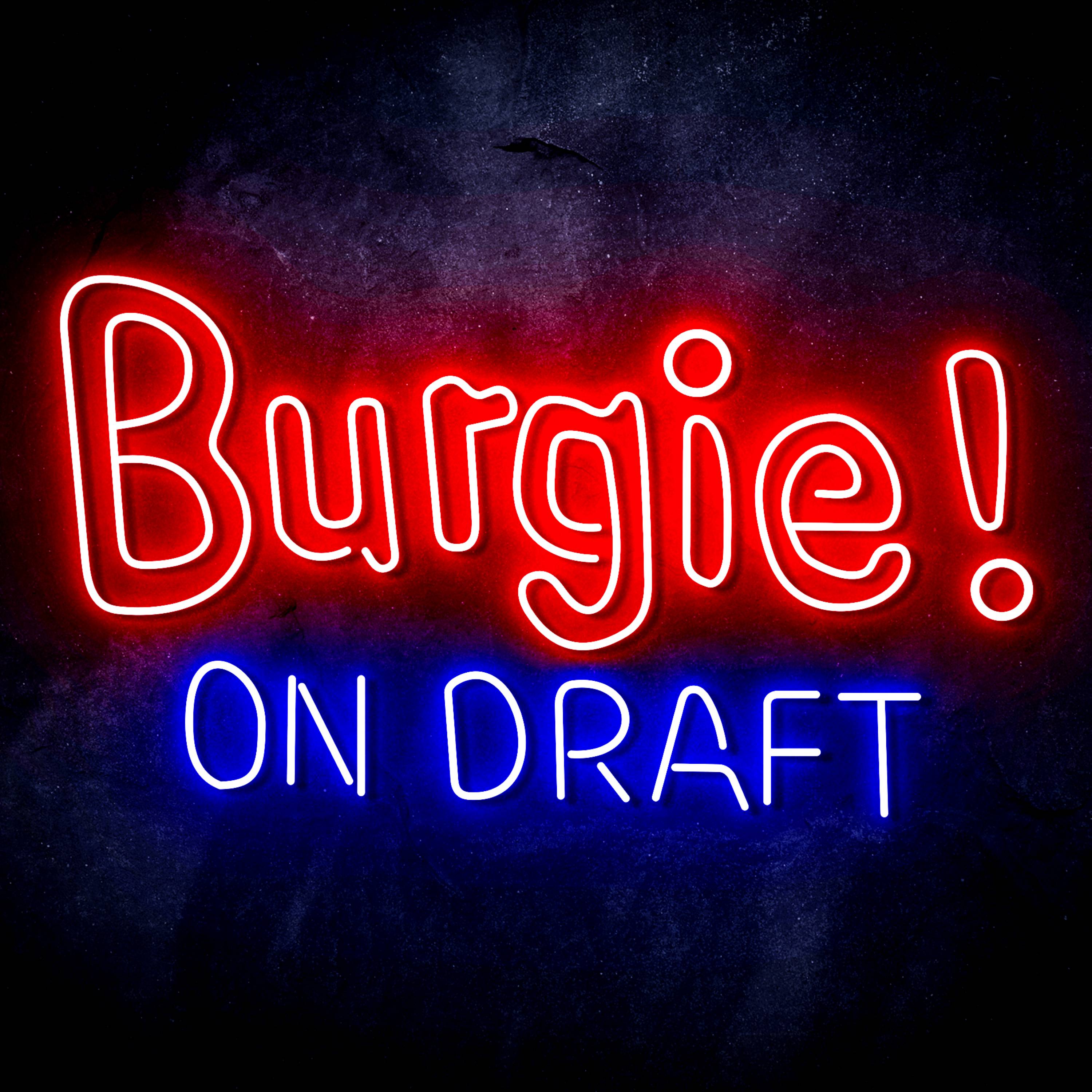 Burgie! On Draft Flex Neon-like LED Sign