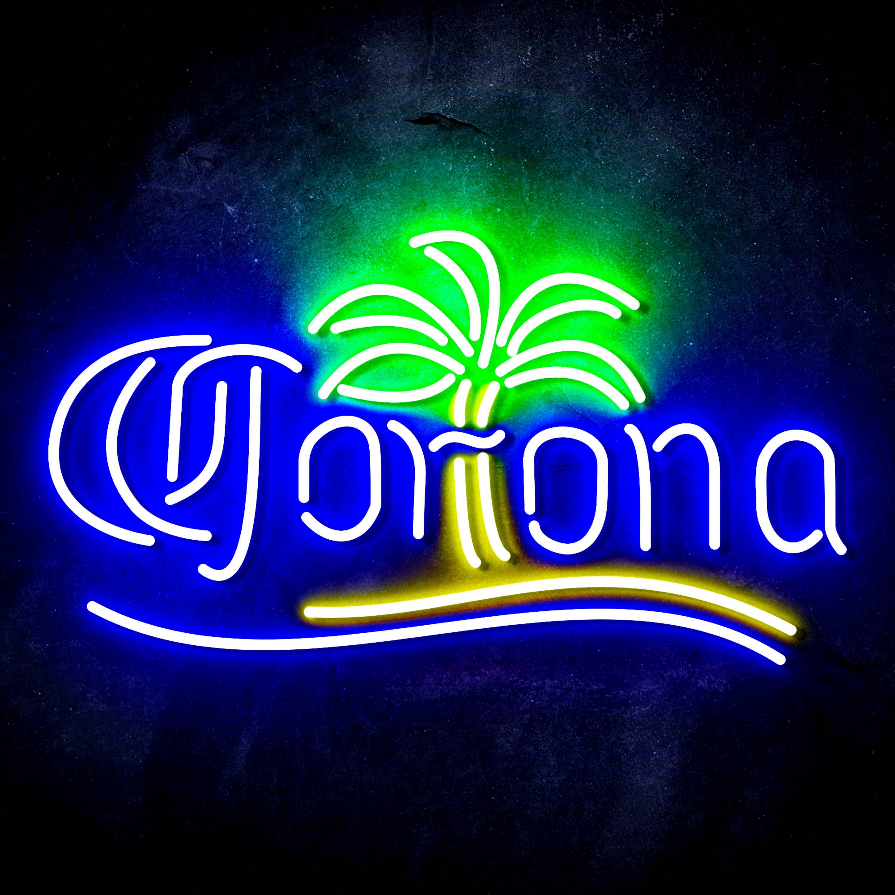 Corona Extra with Palm Tree Flex Neon-like LED Sign