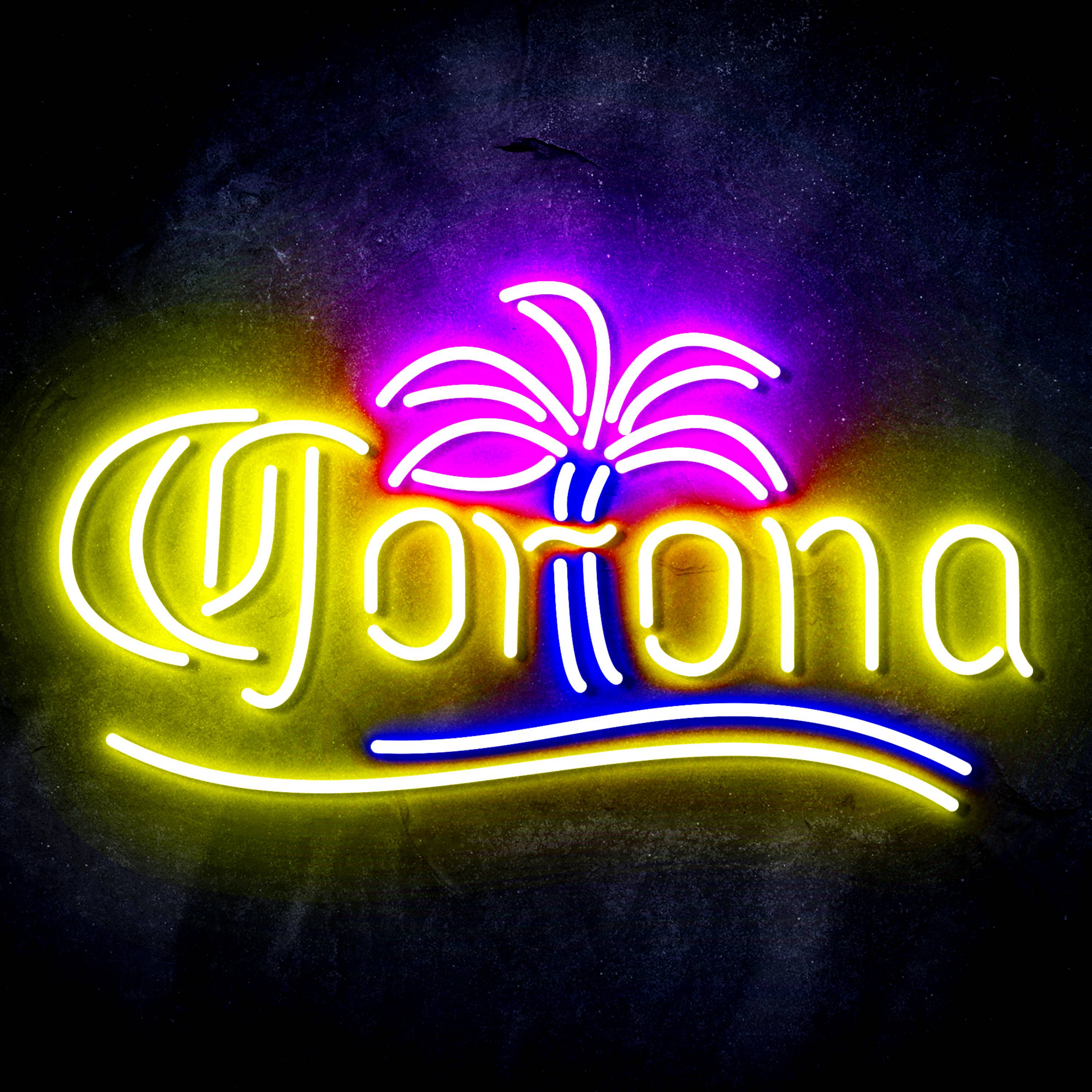 Corona Extra with Palm Tree Flex Neon-like LED Sign