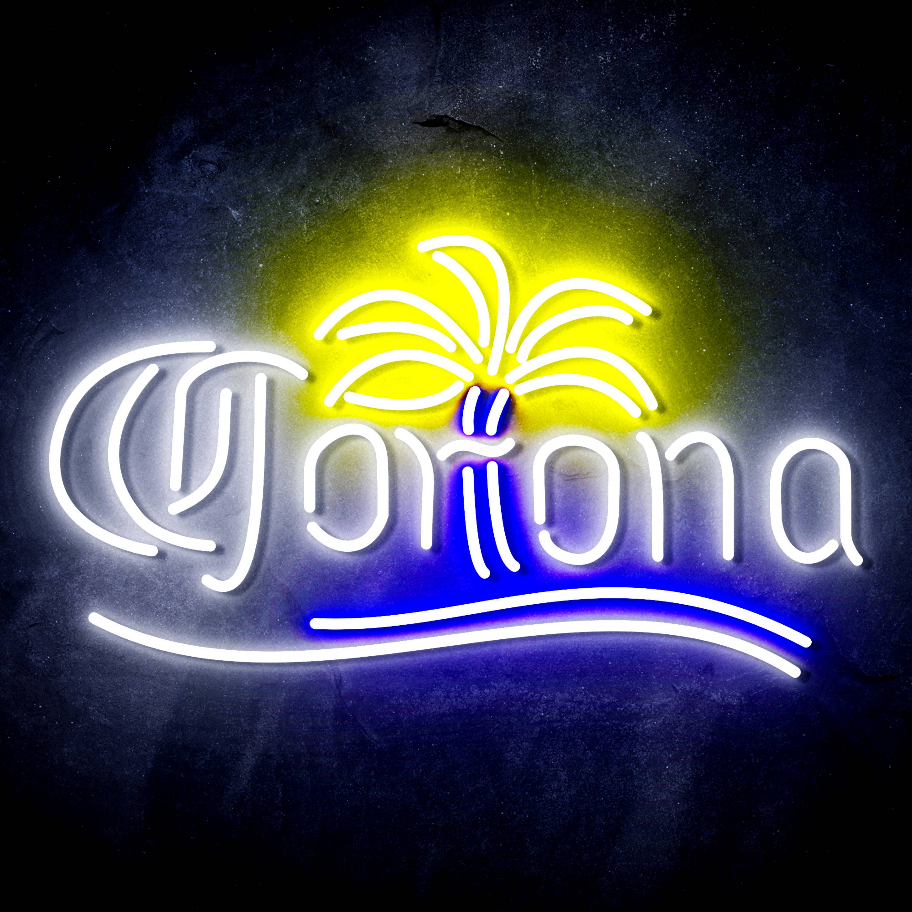 Corona Extra with Palm Tree Flex Neon-like LED Sign