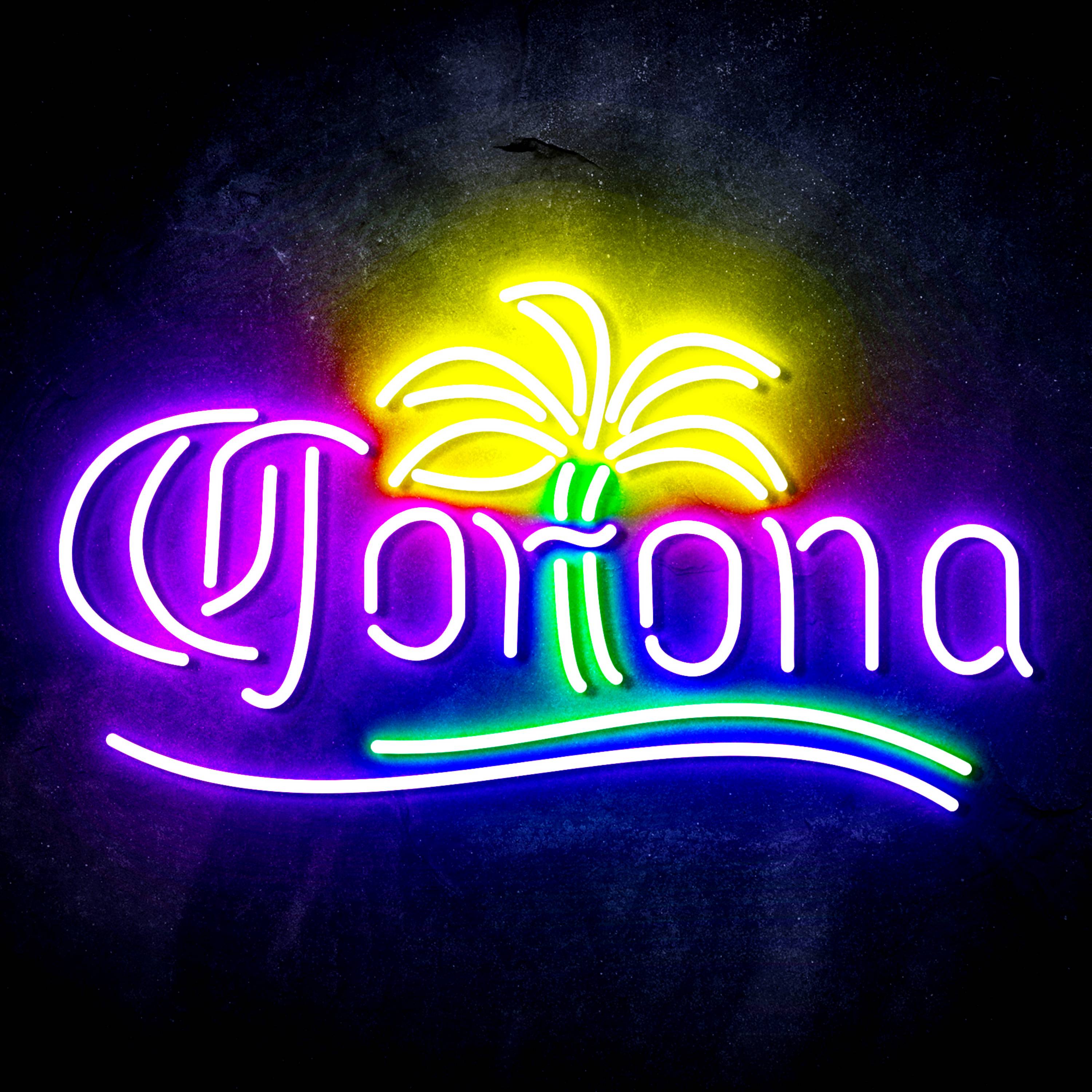 Corona Extra with Palm Tree Flex Neon-like LED Sign