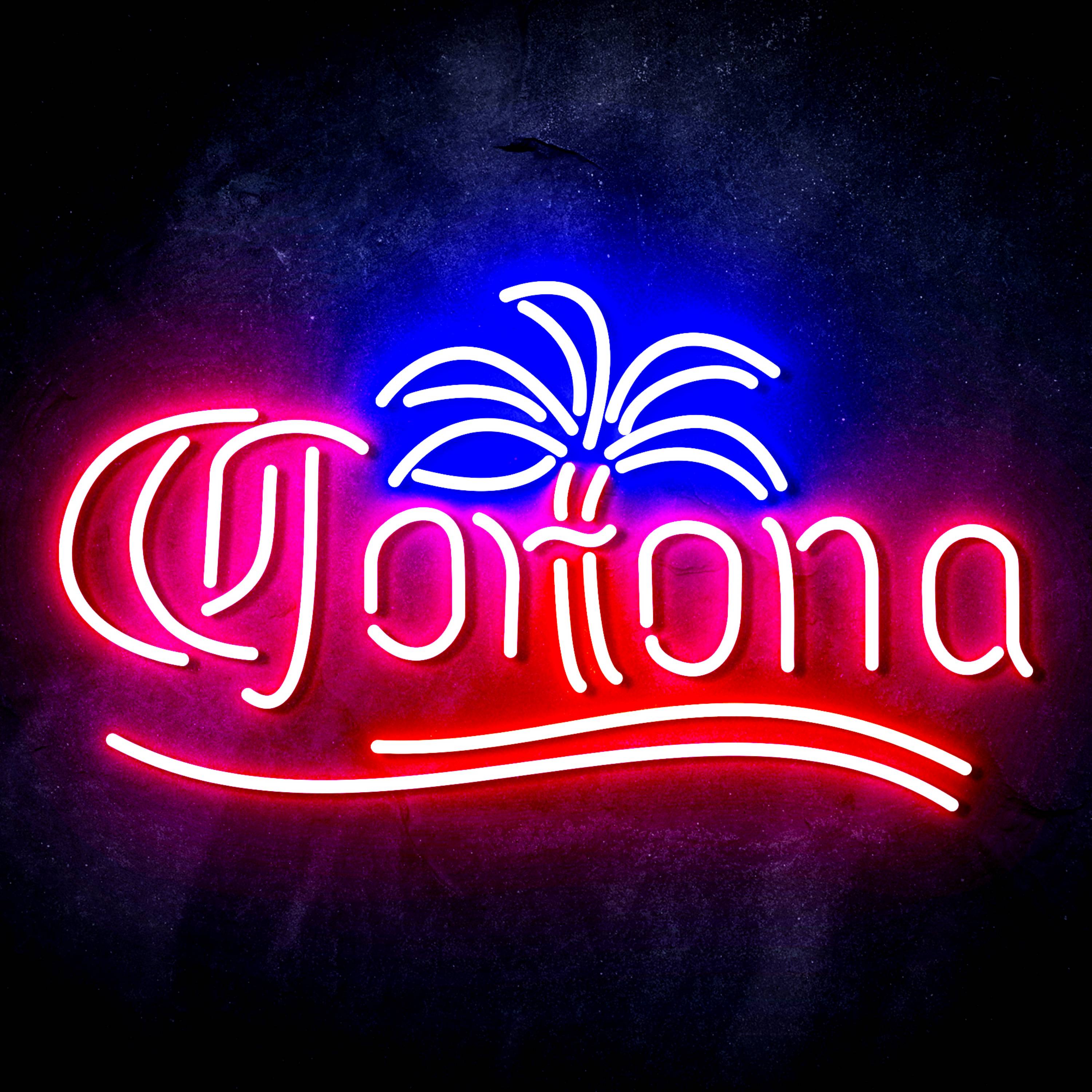 Corona Extra with Palm Tree Flex Neon-like LED Sign