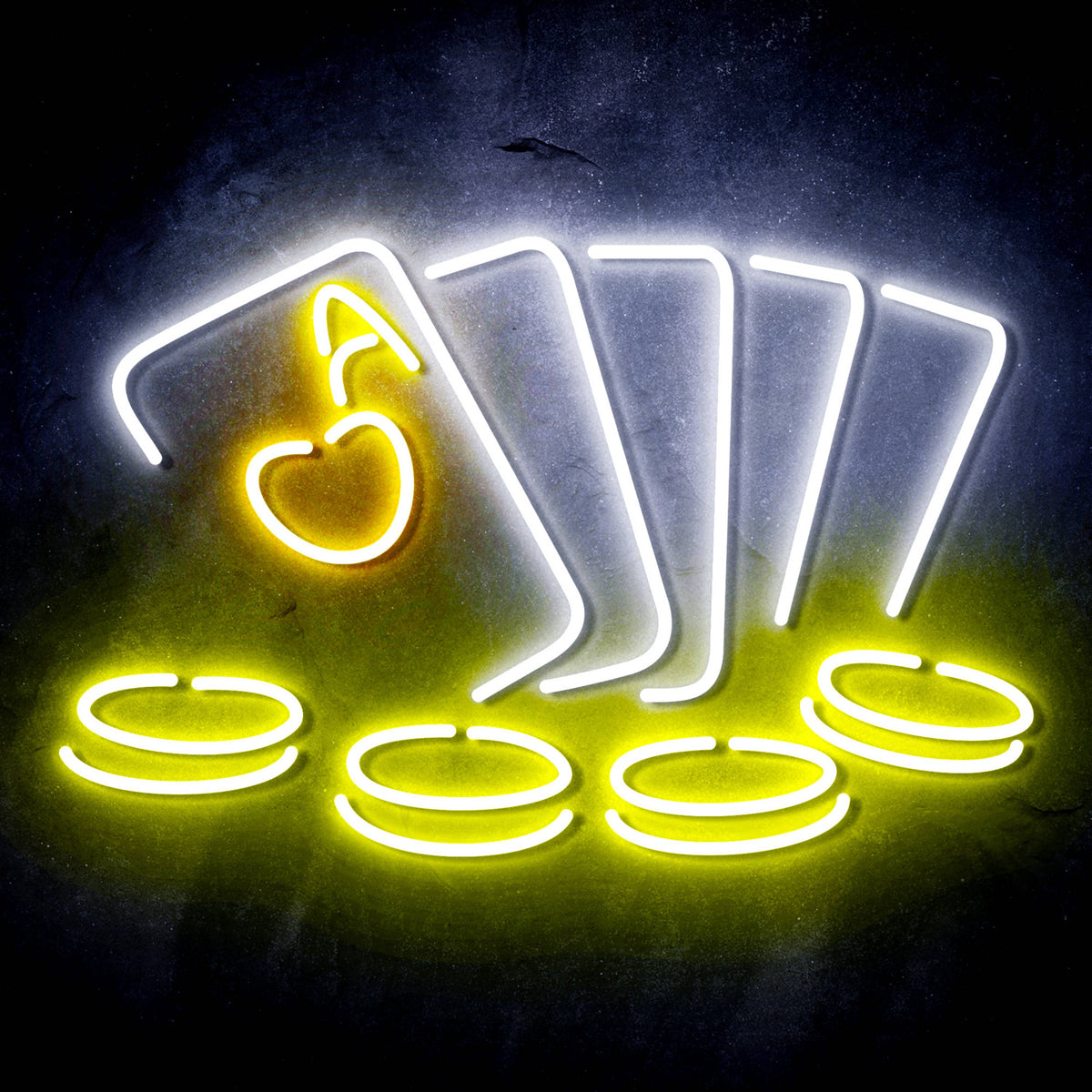 Cards with Coins for Crown Royal Neon-like Sign Beer Bar Decor -LEDLABCAVE