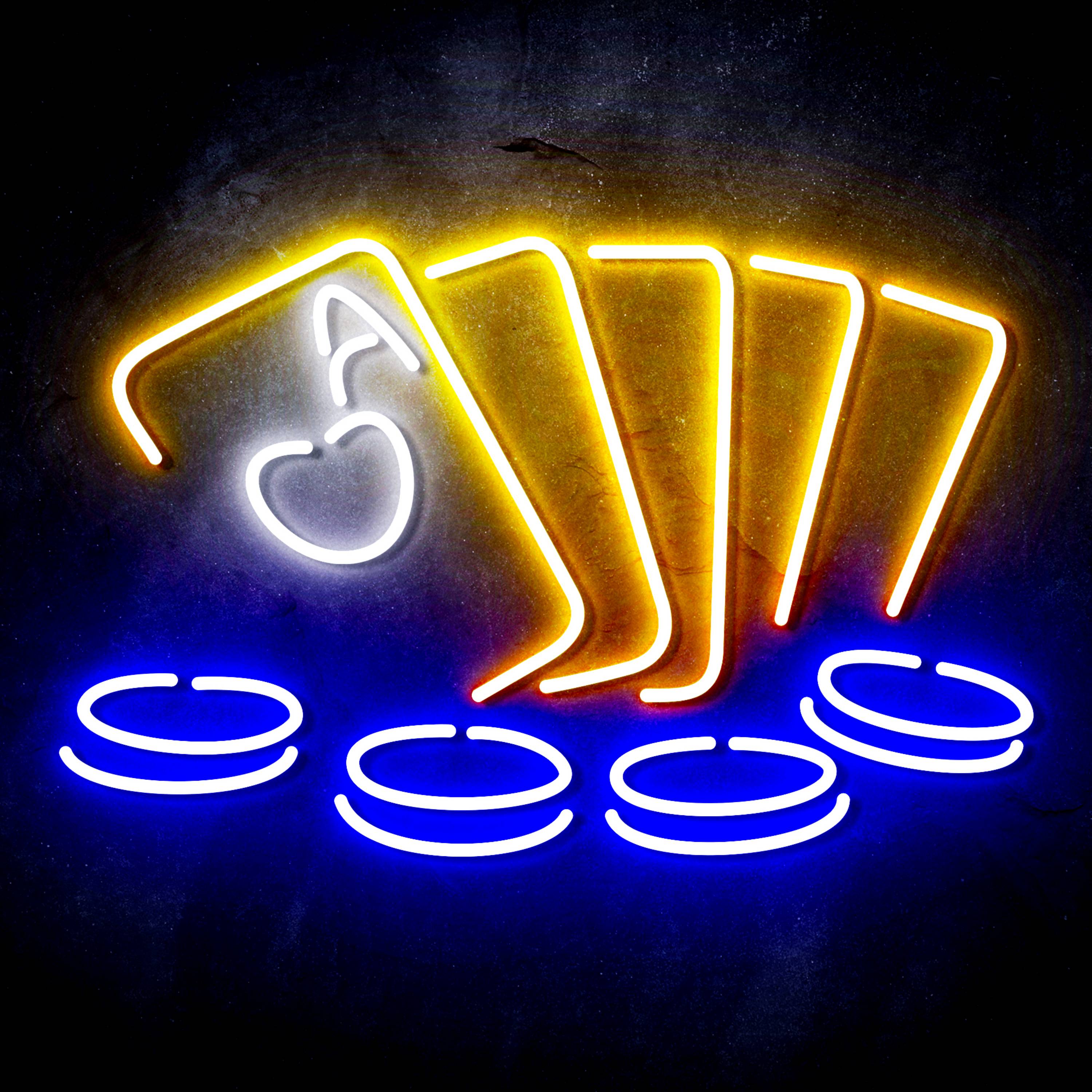 Cards with Coins for Crown Royal Flex Neon-like LED Sign