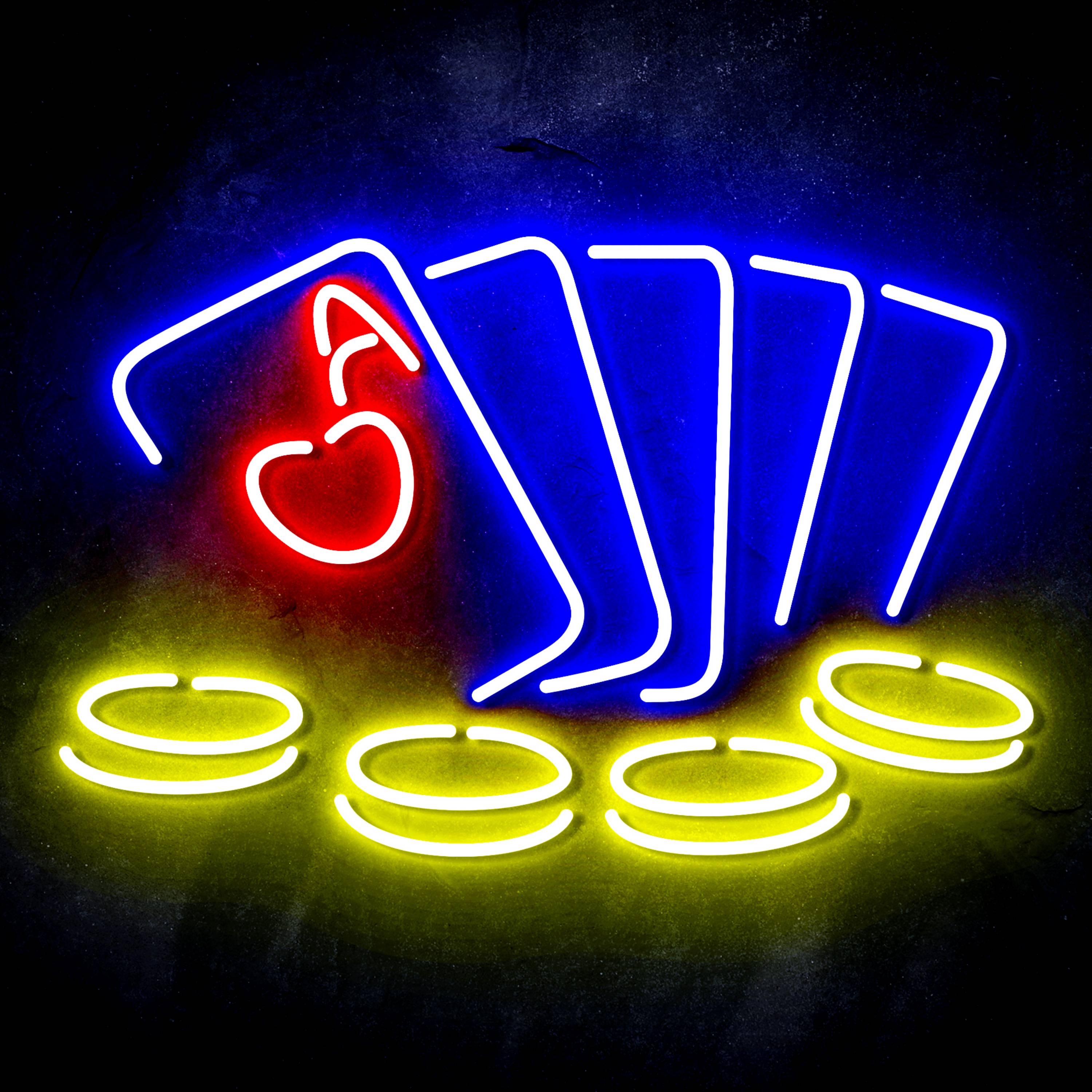 Cards with Coins for Crown Royal Flex Neon-like LED Sign