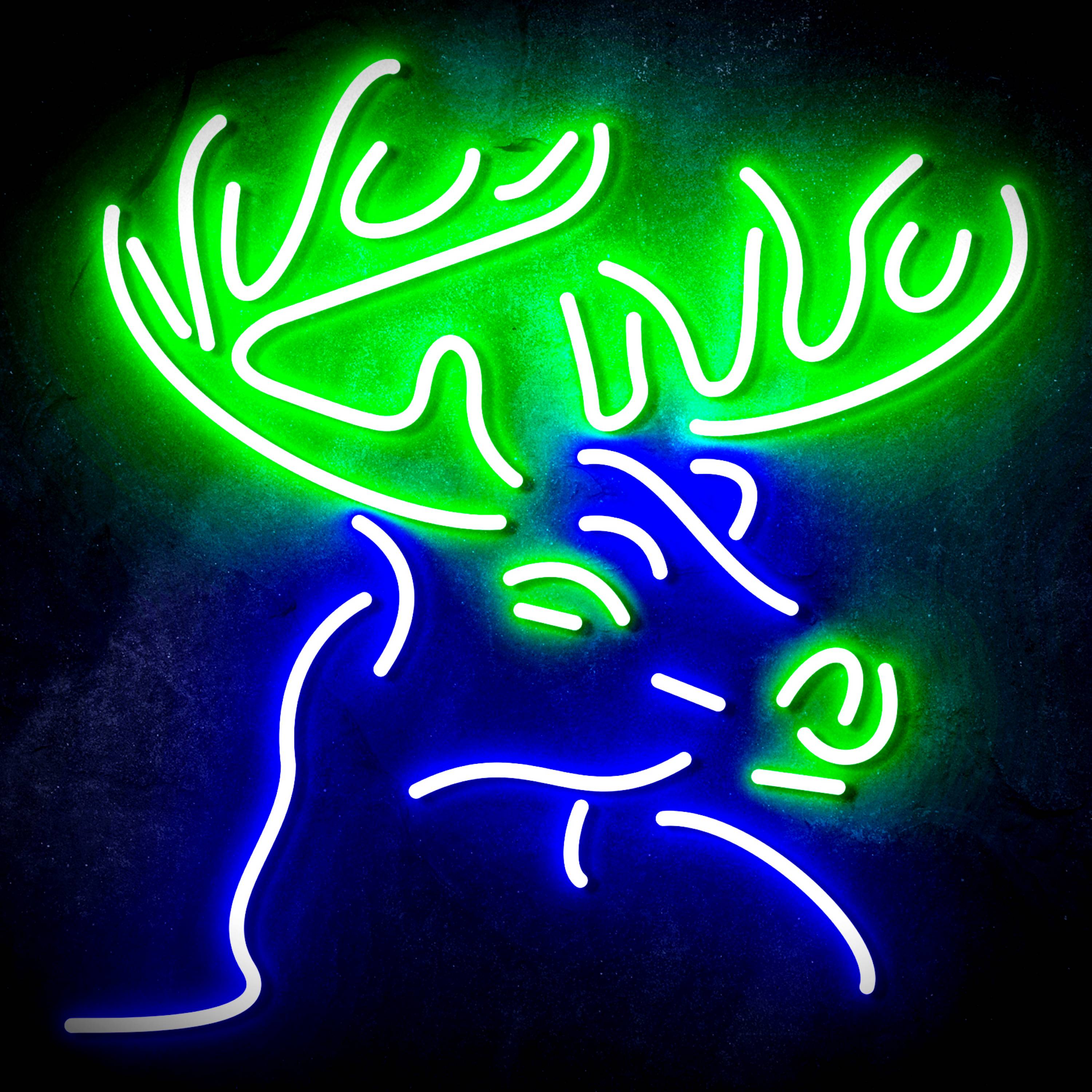 Deer Head for Busch Beer Flex Neon-like LED Sign