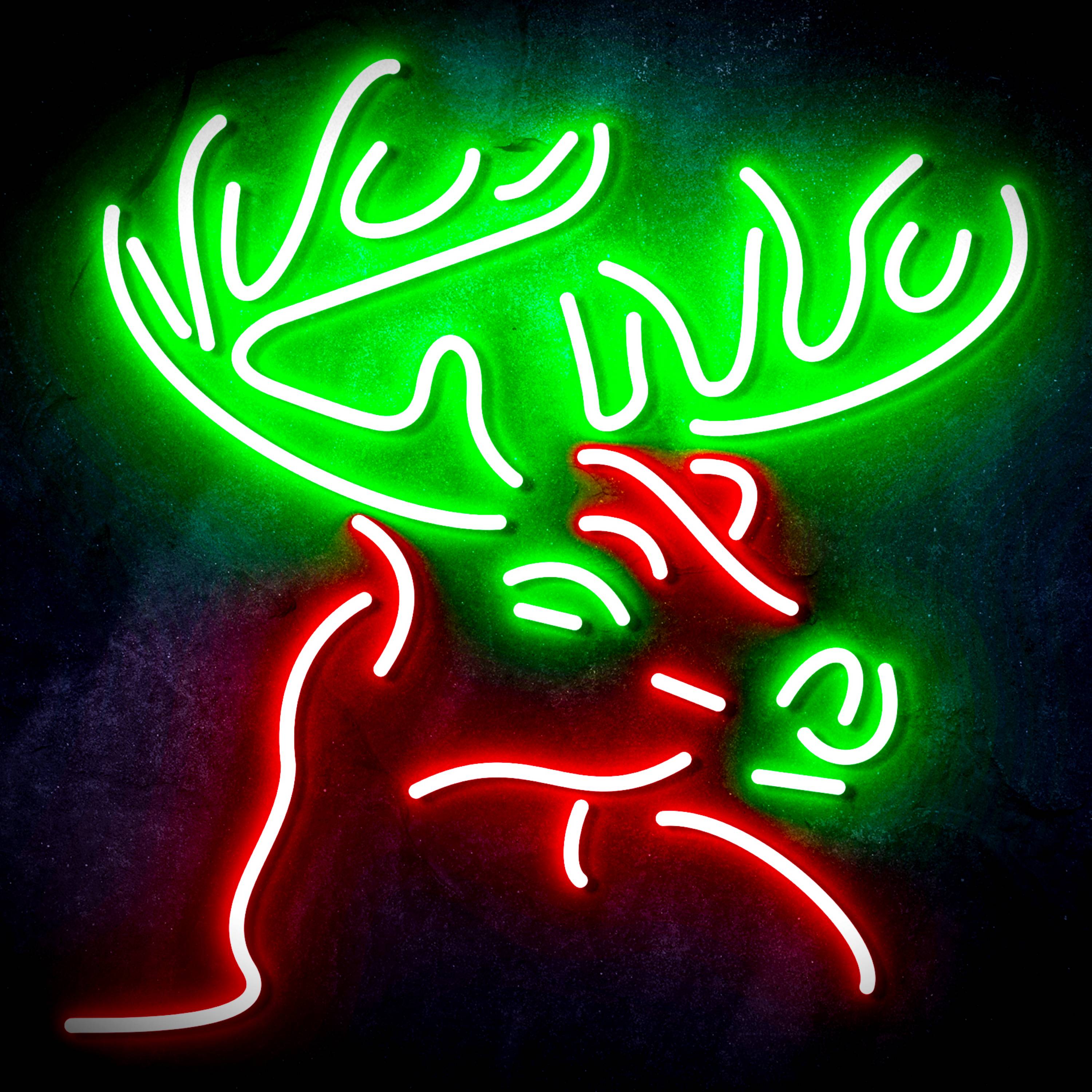 Deer Head for Busch Beer Flex Neon-like LED Sign