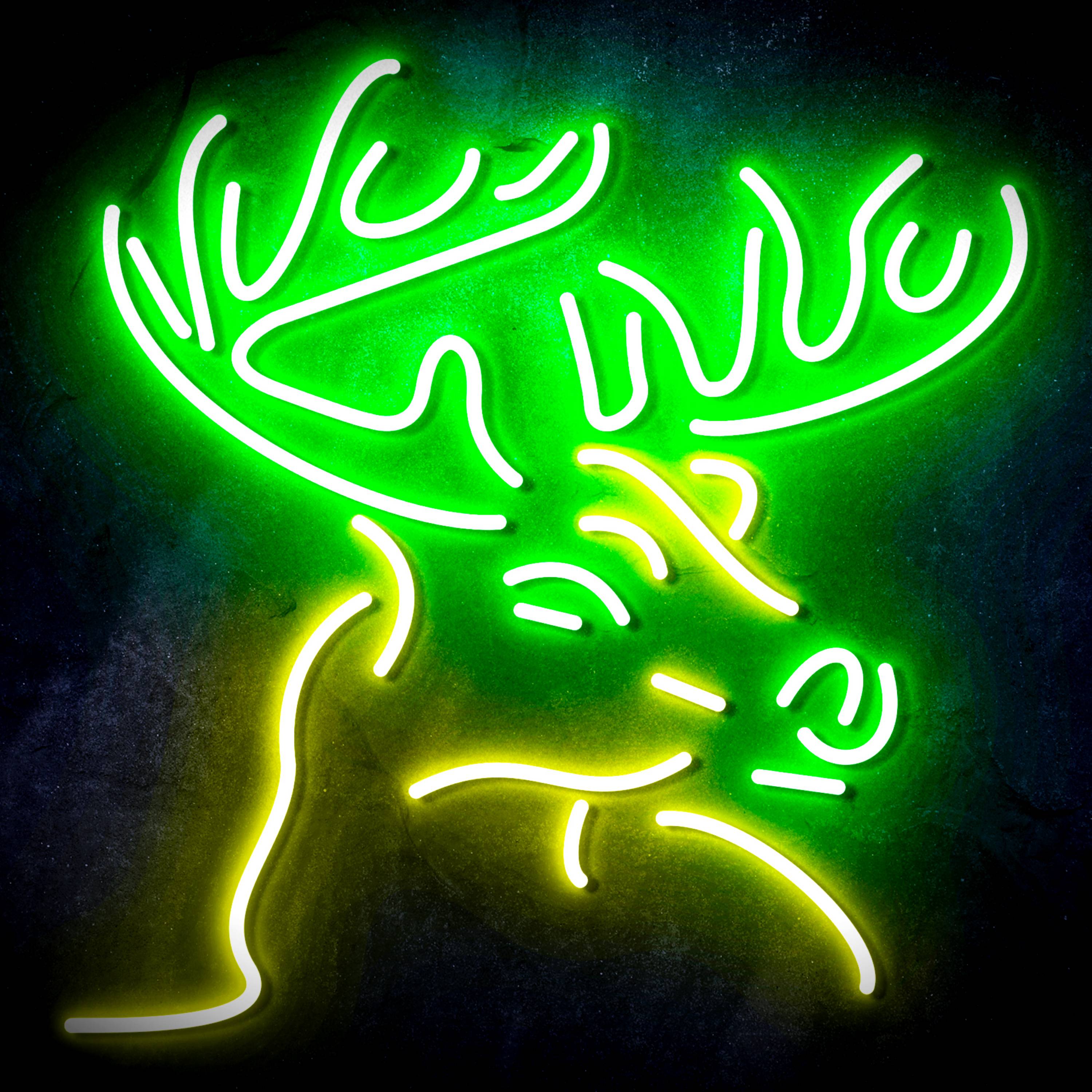 Deer Head for Busch Beer Flex Neon-like LED Sign