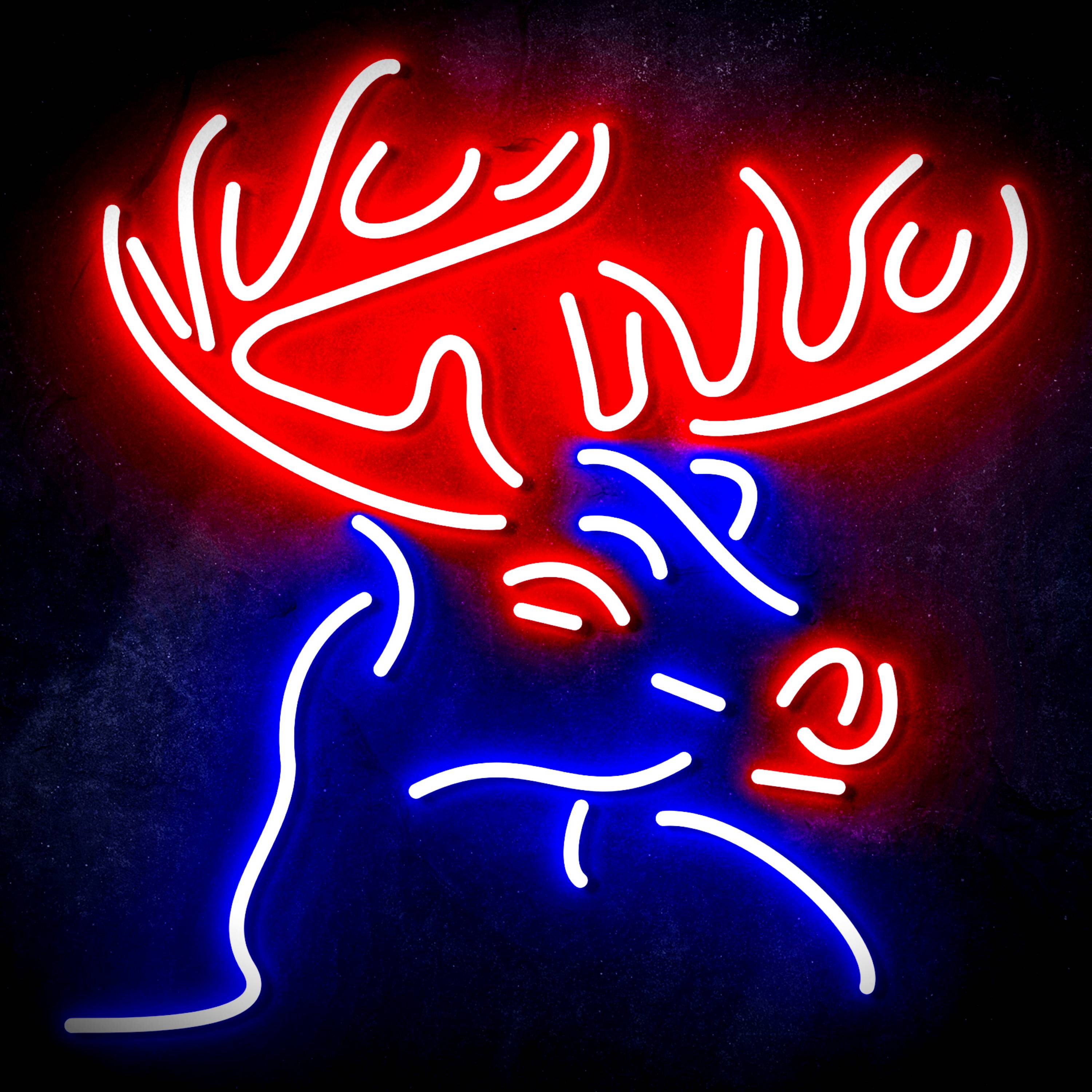 Deer Head for Busch Beer Flex Neon-like LED Sign