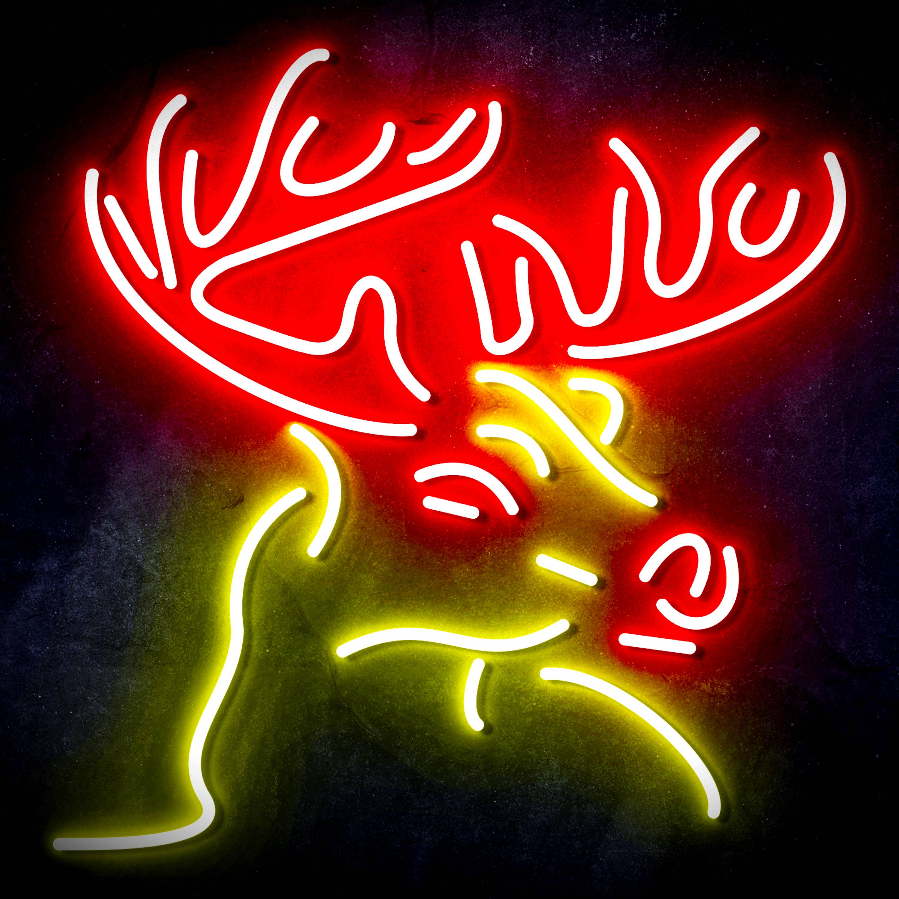 Deer Head for Busch Beer Flex Neon-like LED Sign