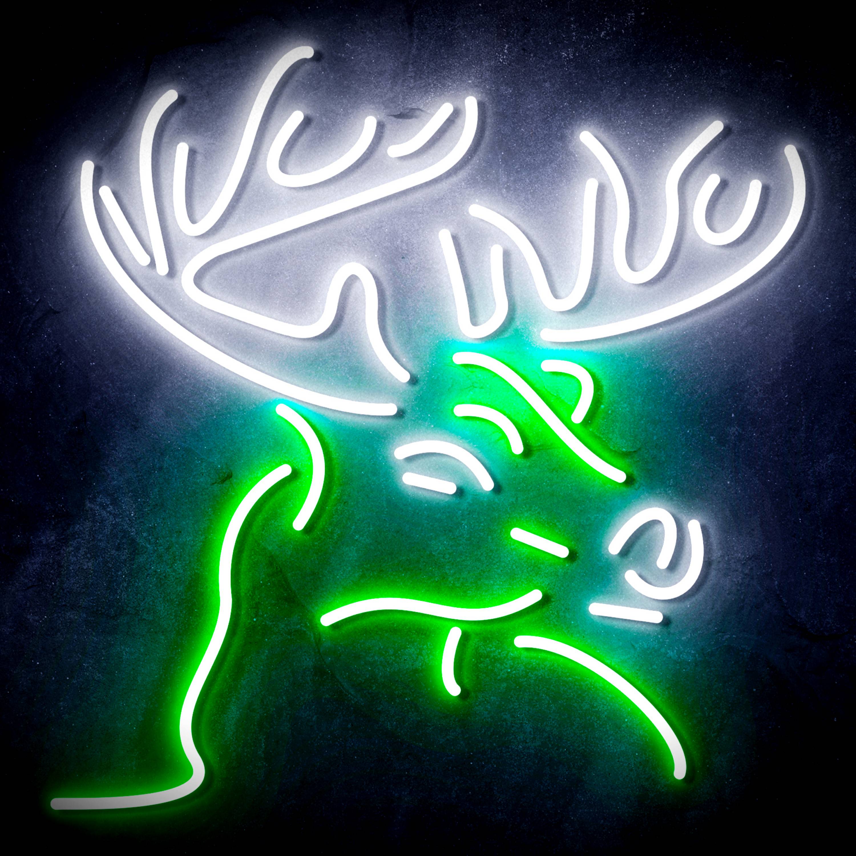 Deer Head for Busch Beer Flex Neon-like LED Sign