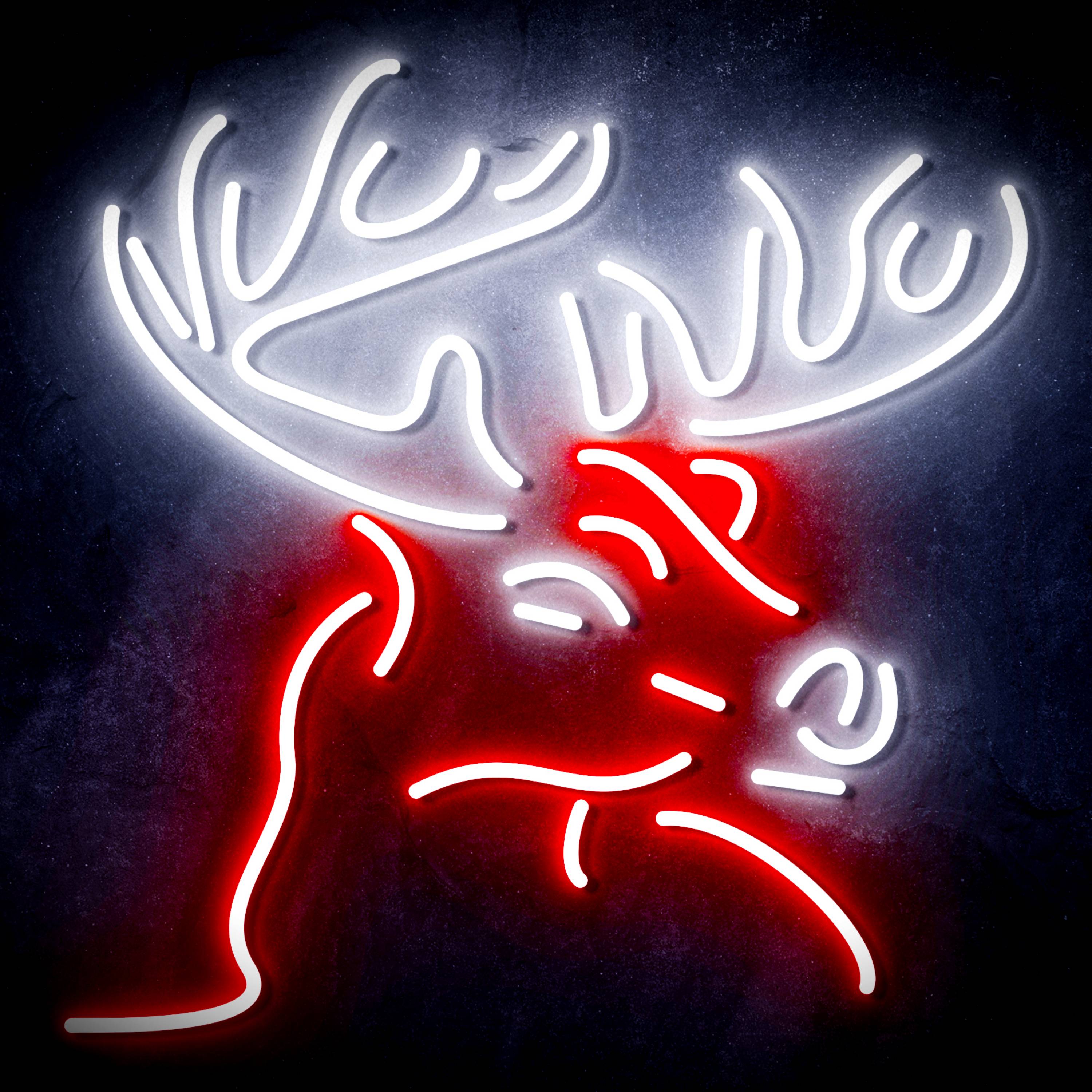 Deer Head for Busch Beer Flex Neon-like LED Sign