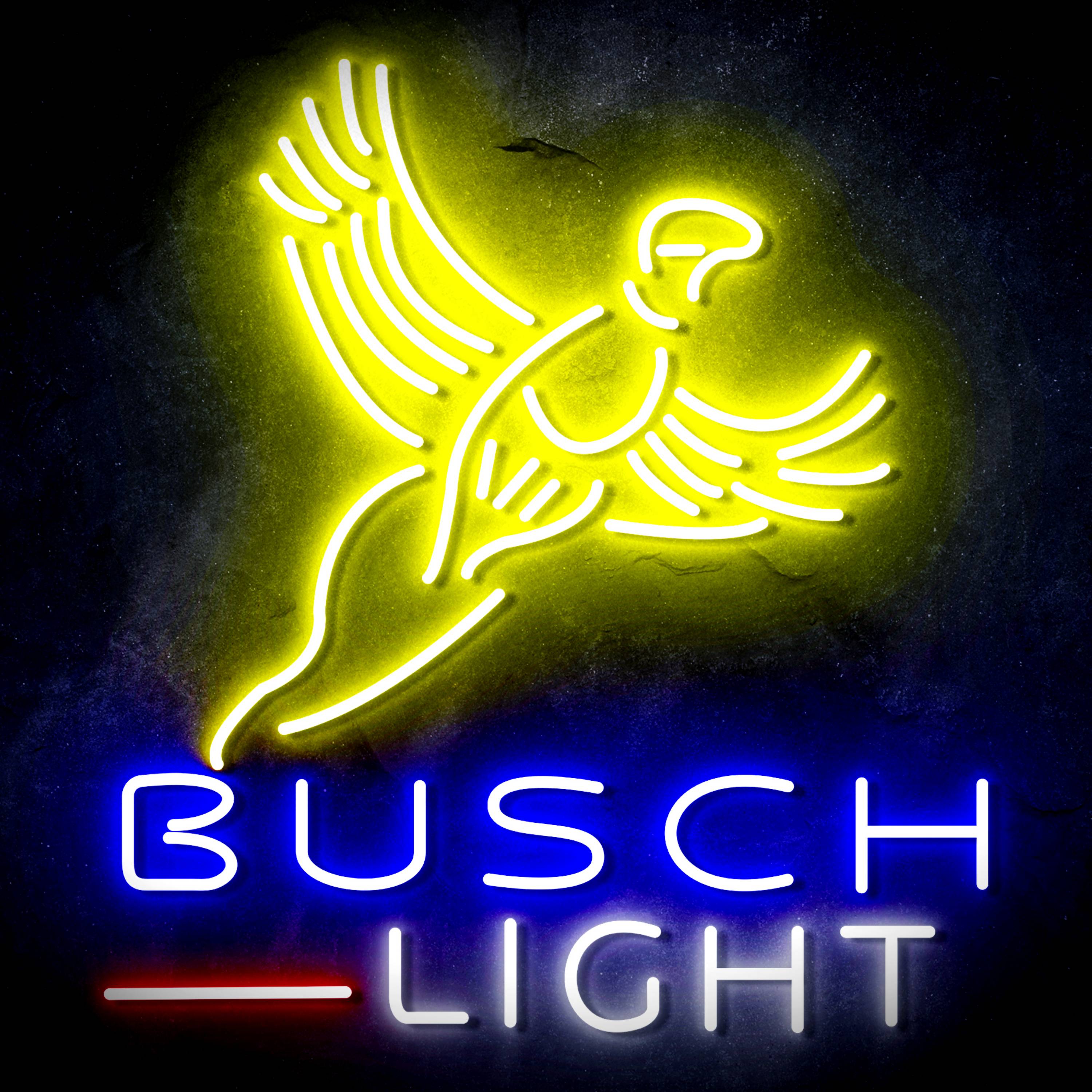 Busch Light with Bird Flex Neon-like LED Sign