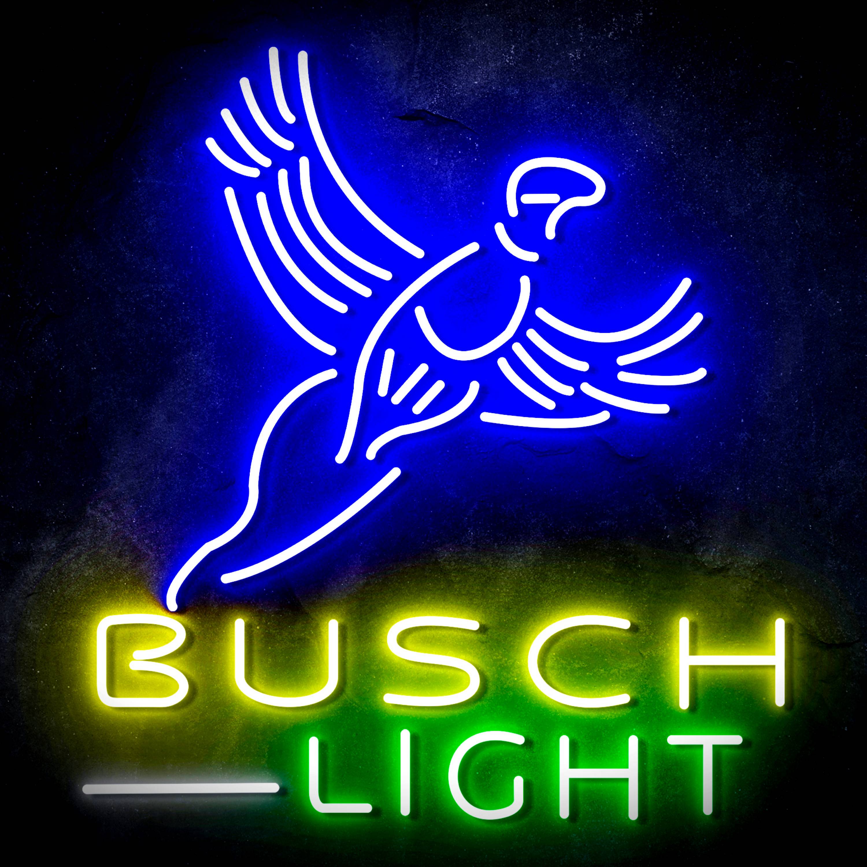 Busch Light with Bird Flex Neon-like LED Sign