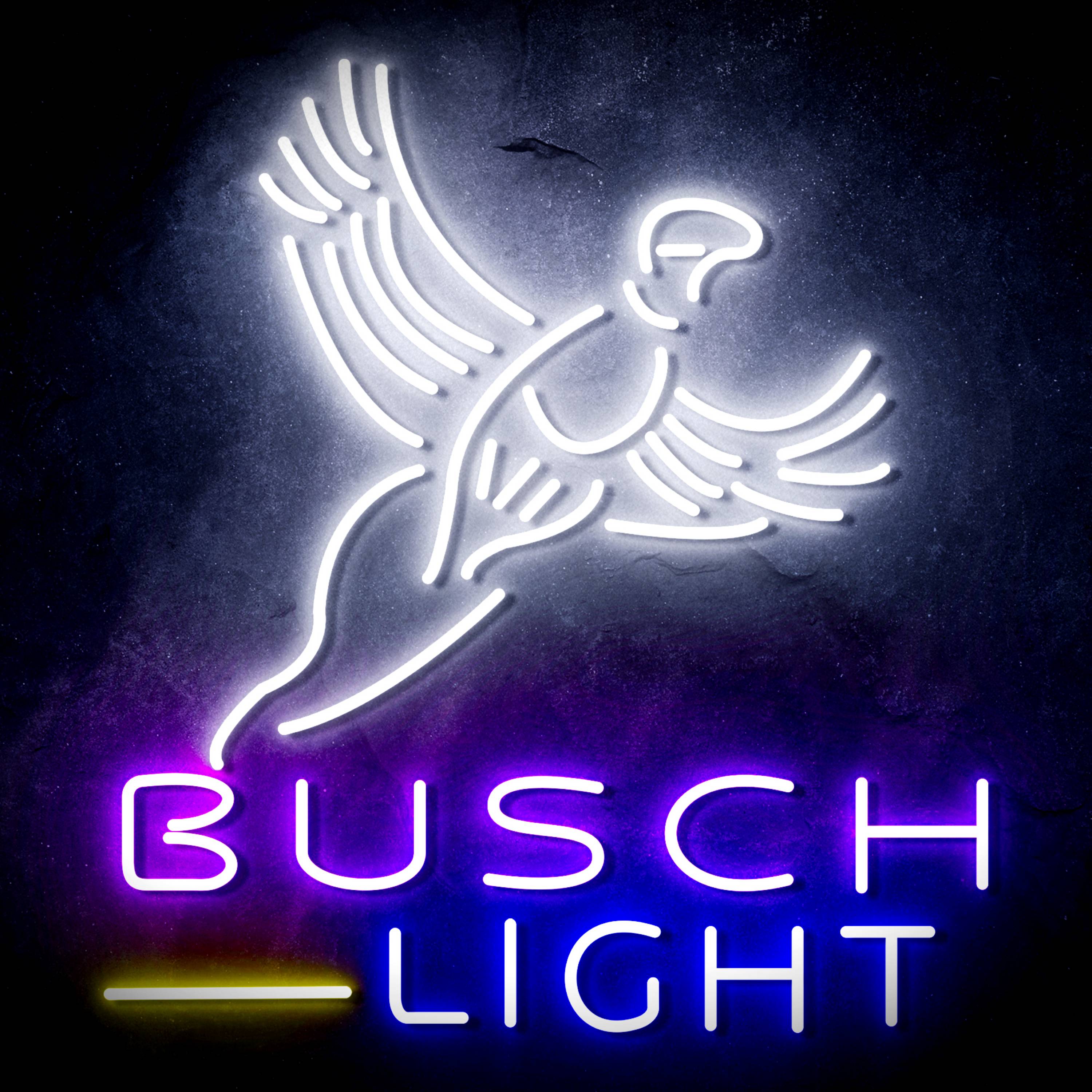 Busch Light with Bird Flex Neon-like LED Sign