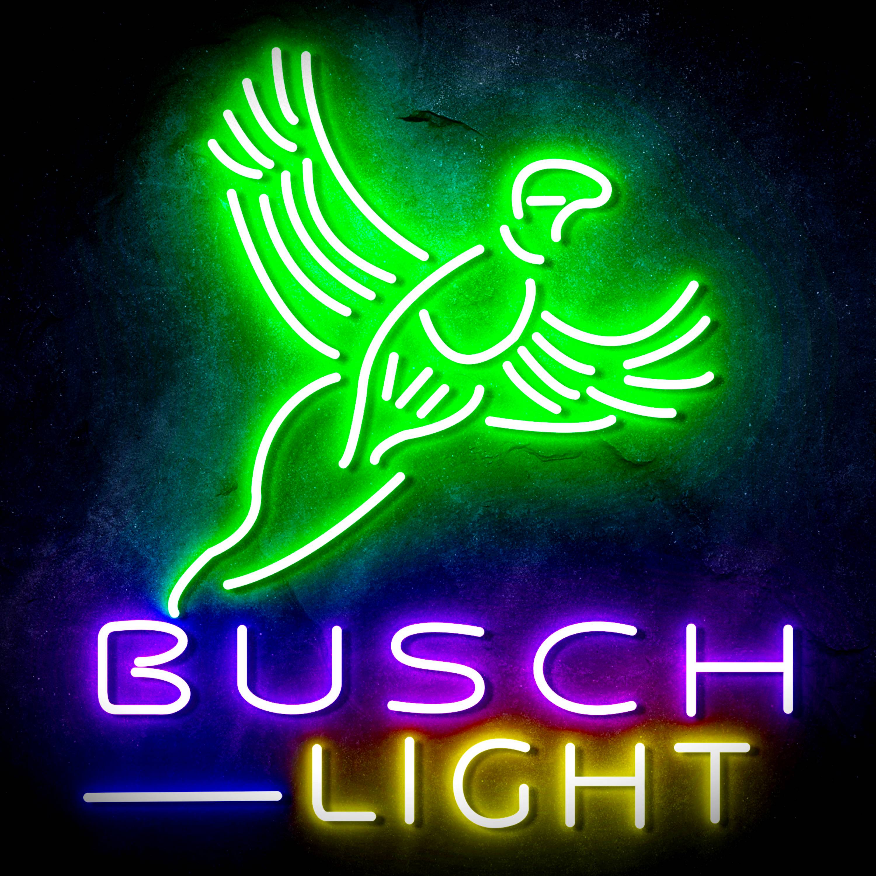 Busch Light with Bird Flex Neon-like LED Sign