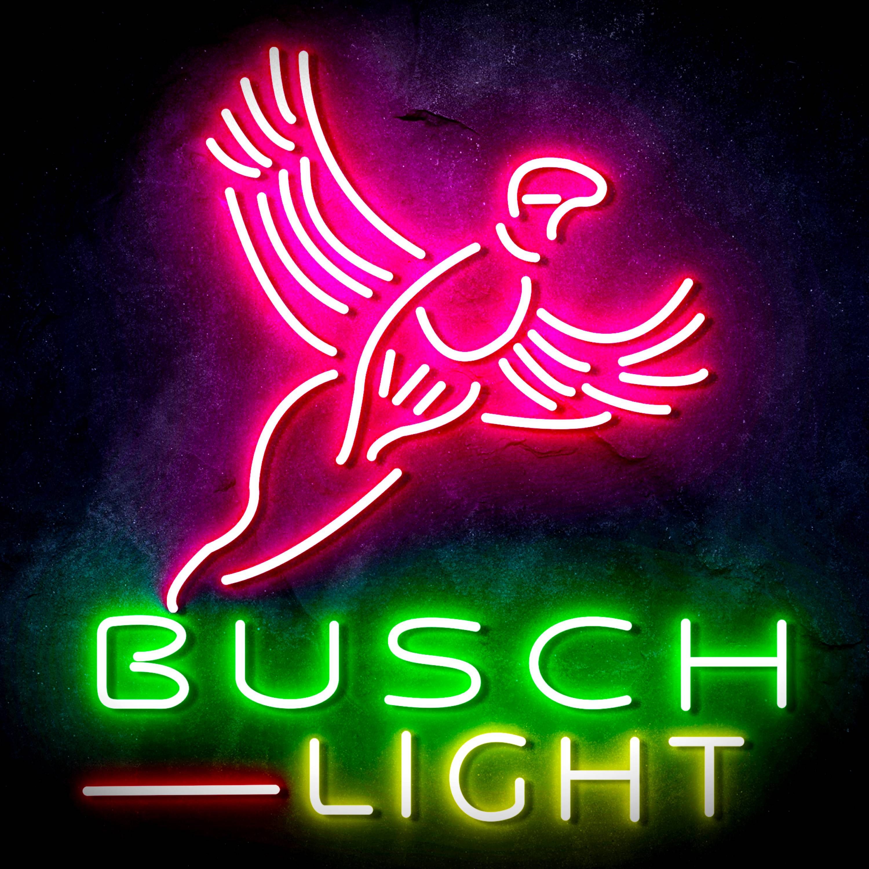 Busch Light with Bird Flex Neon-like LED Sign