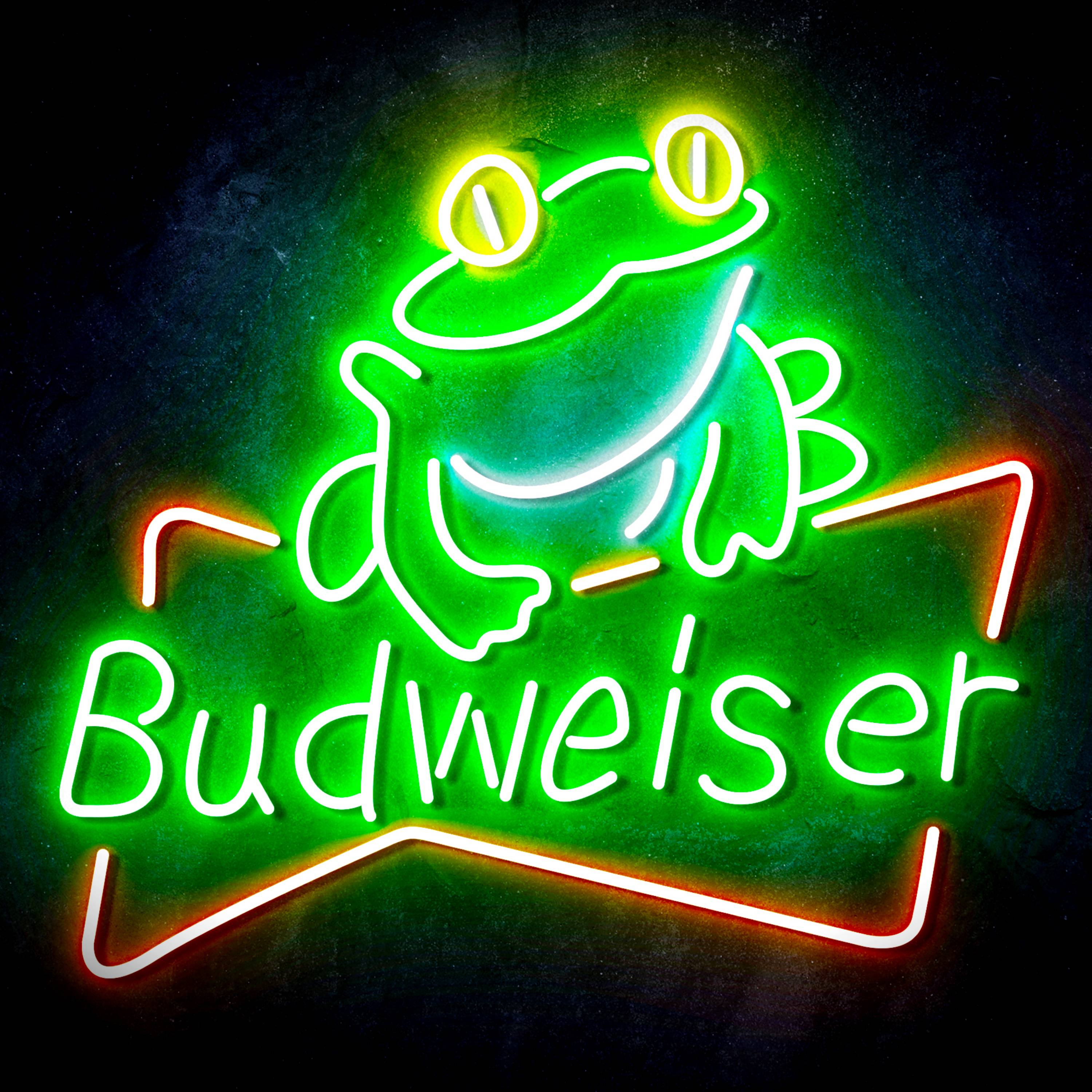 Budweiser with Frog Flex Neon-like LED Sign