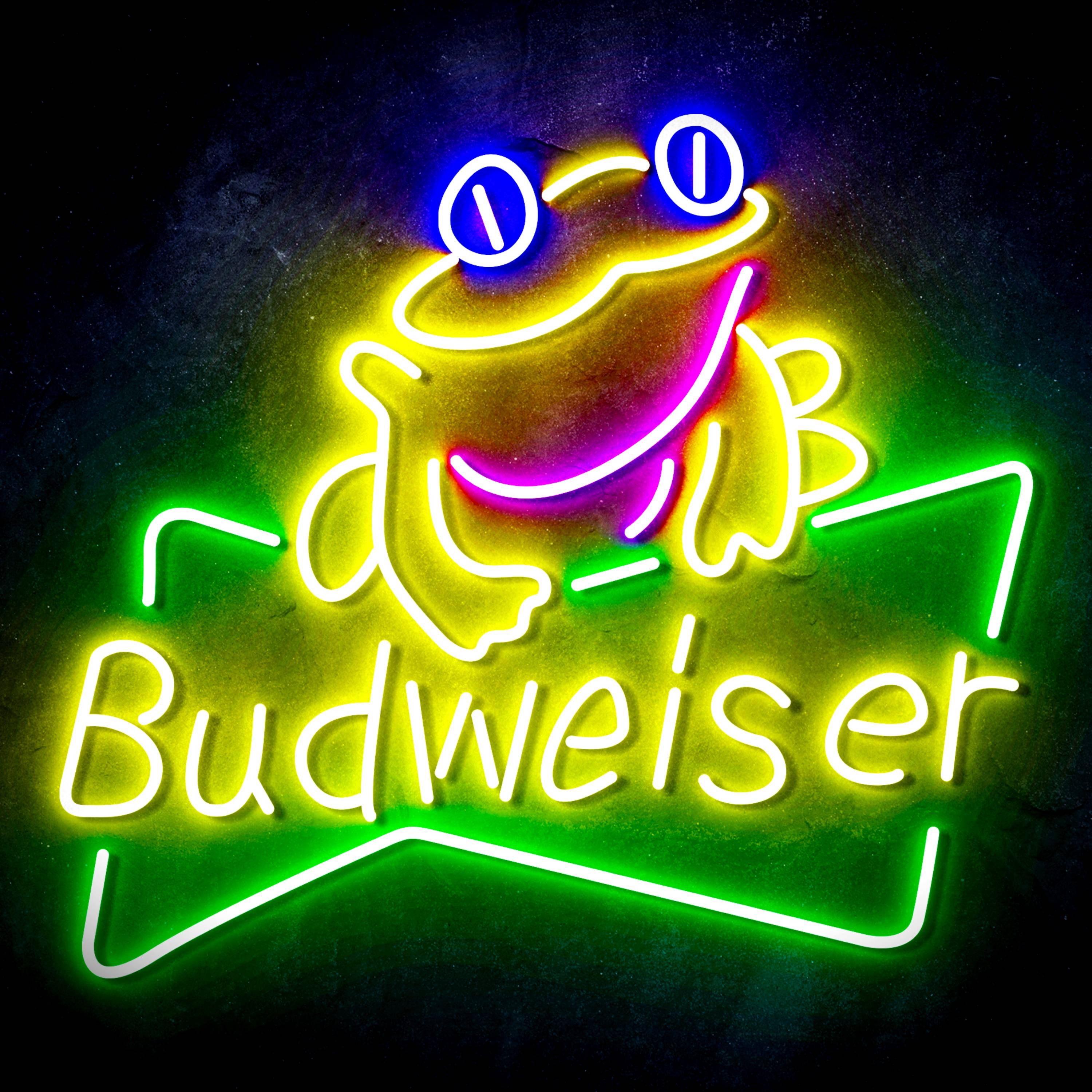 Budweiser with Frog Flex Neon-like LED Sign