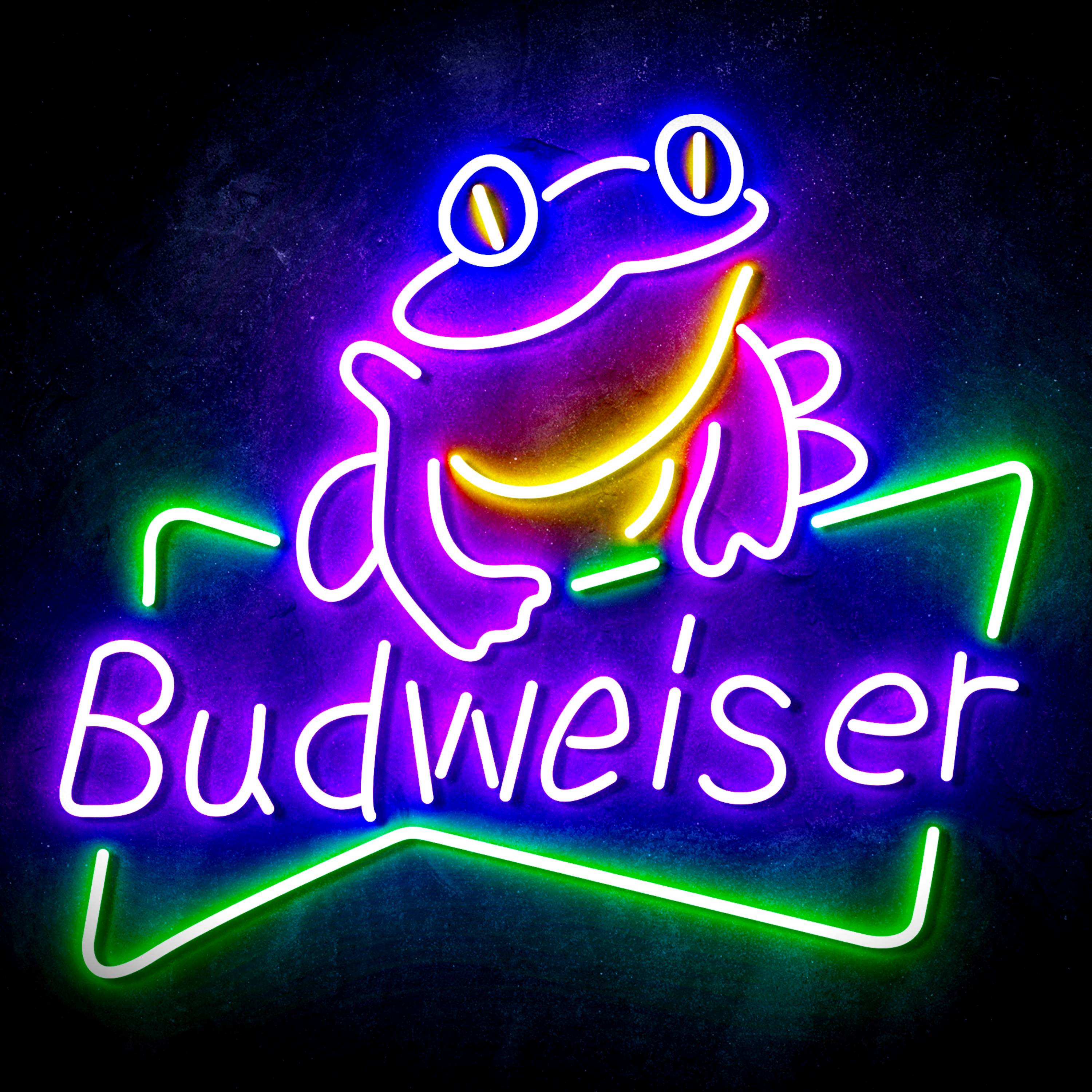 Budweiser with Frog Flex Neon-like LED Sign