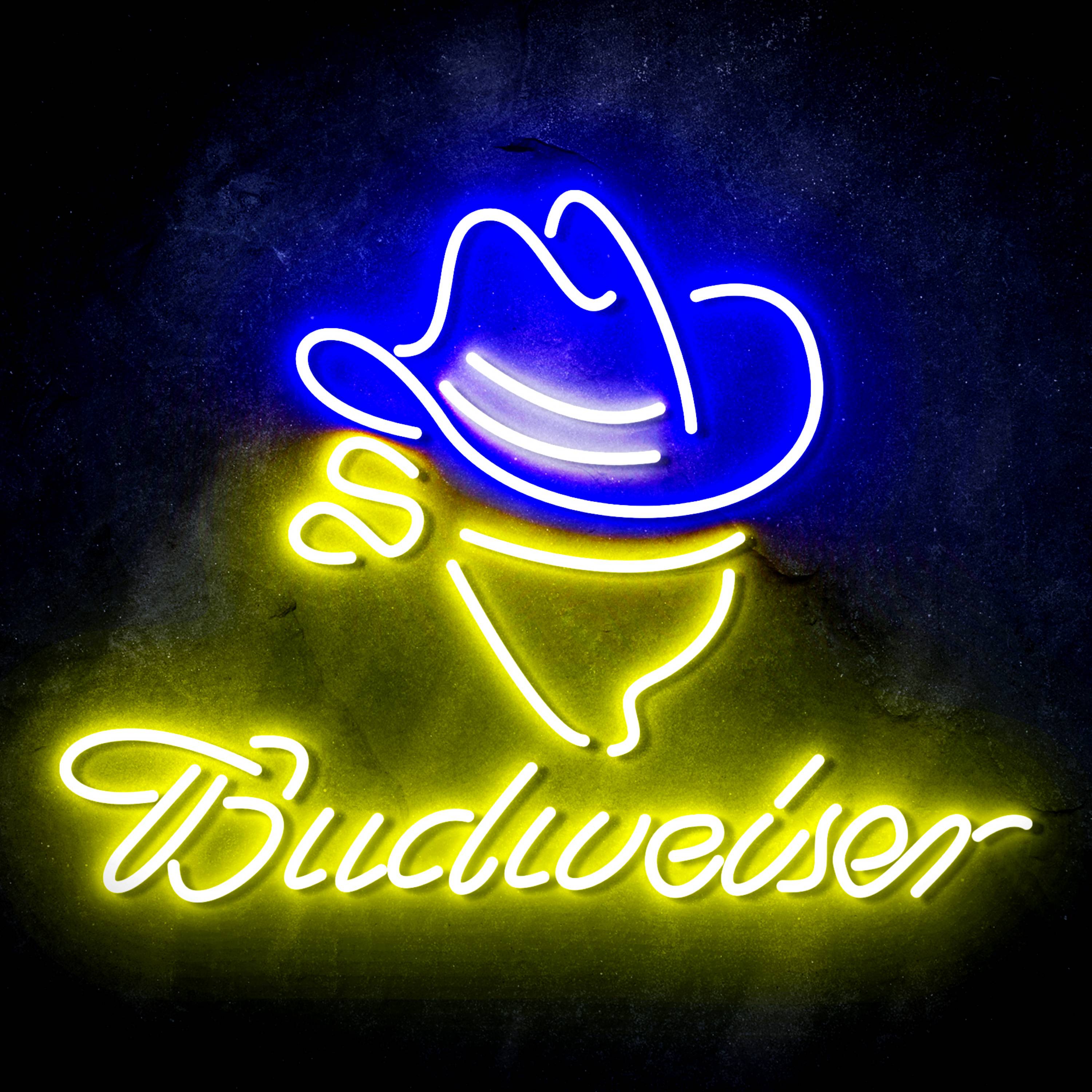 Budweiser with Cowboy Flex Neon-like LED Sign