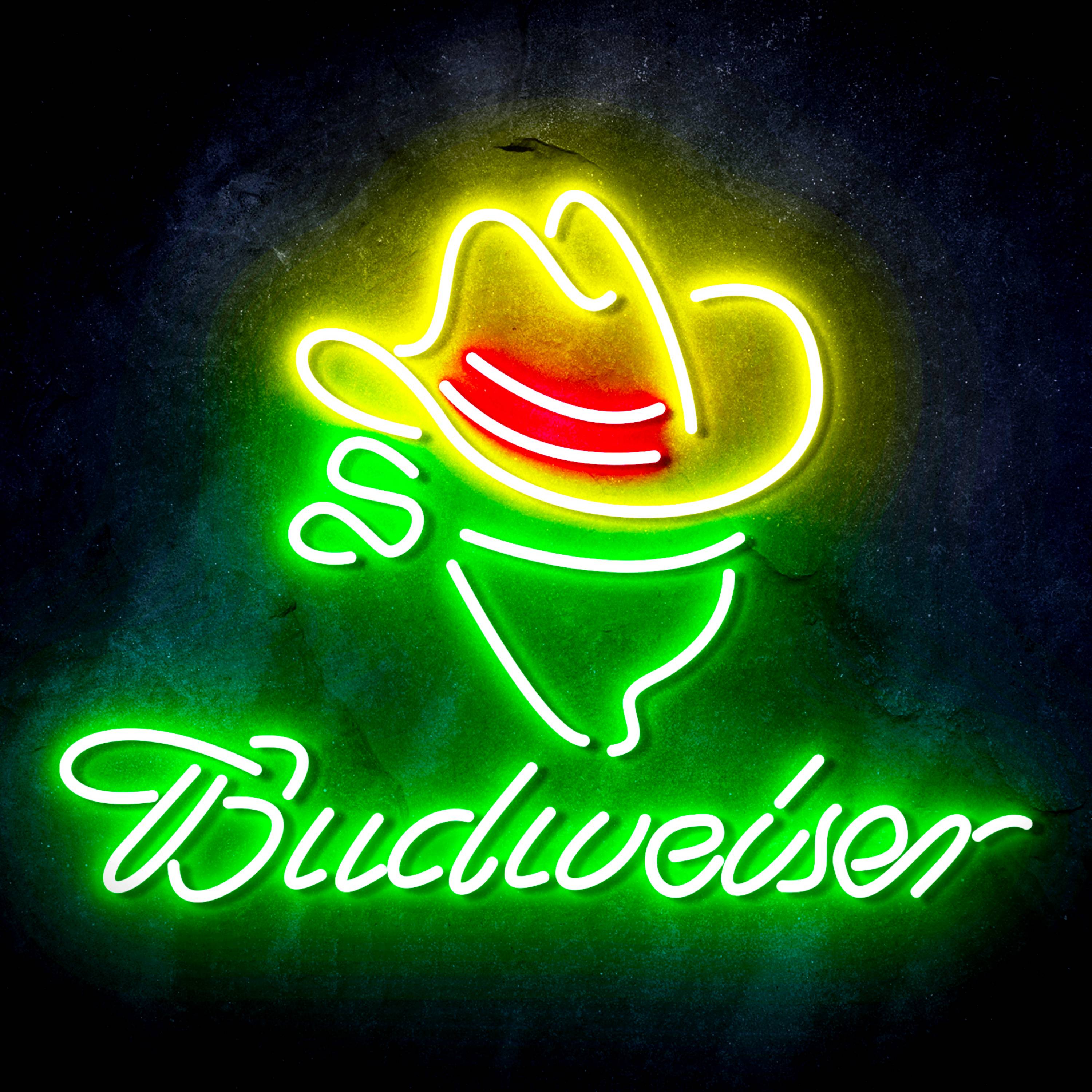 Budweiser with Cowboy Flex Neon-like LED Sign