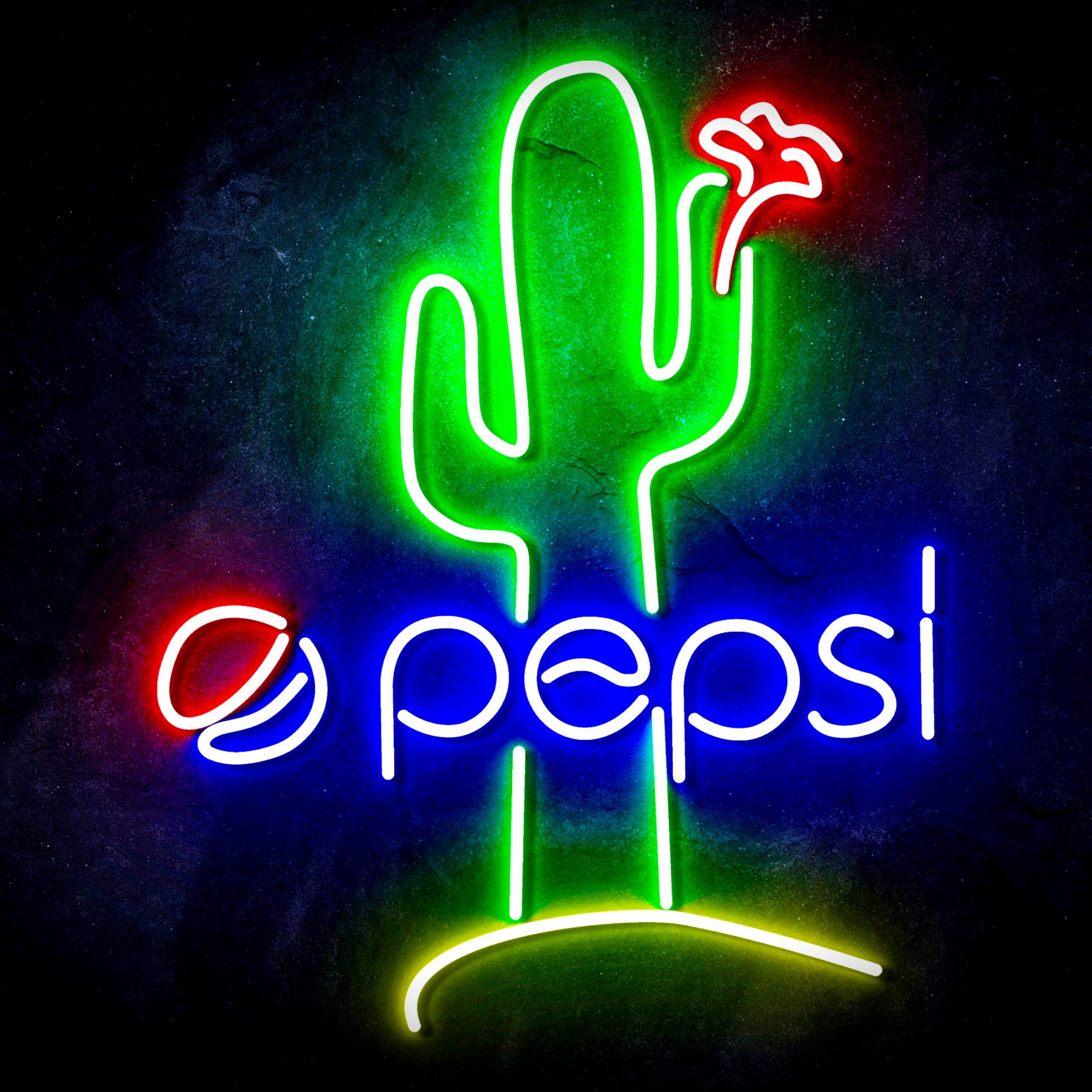 Pepsi with Cactus Flex Neon-like LED Sign