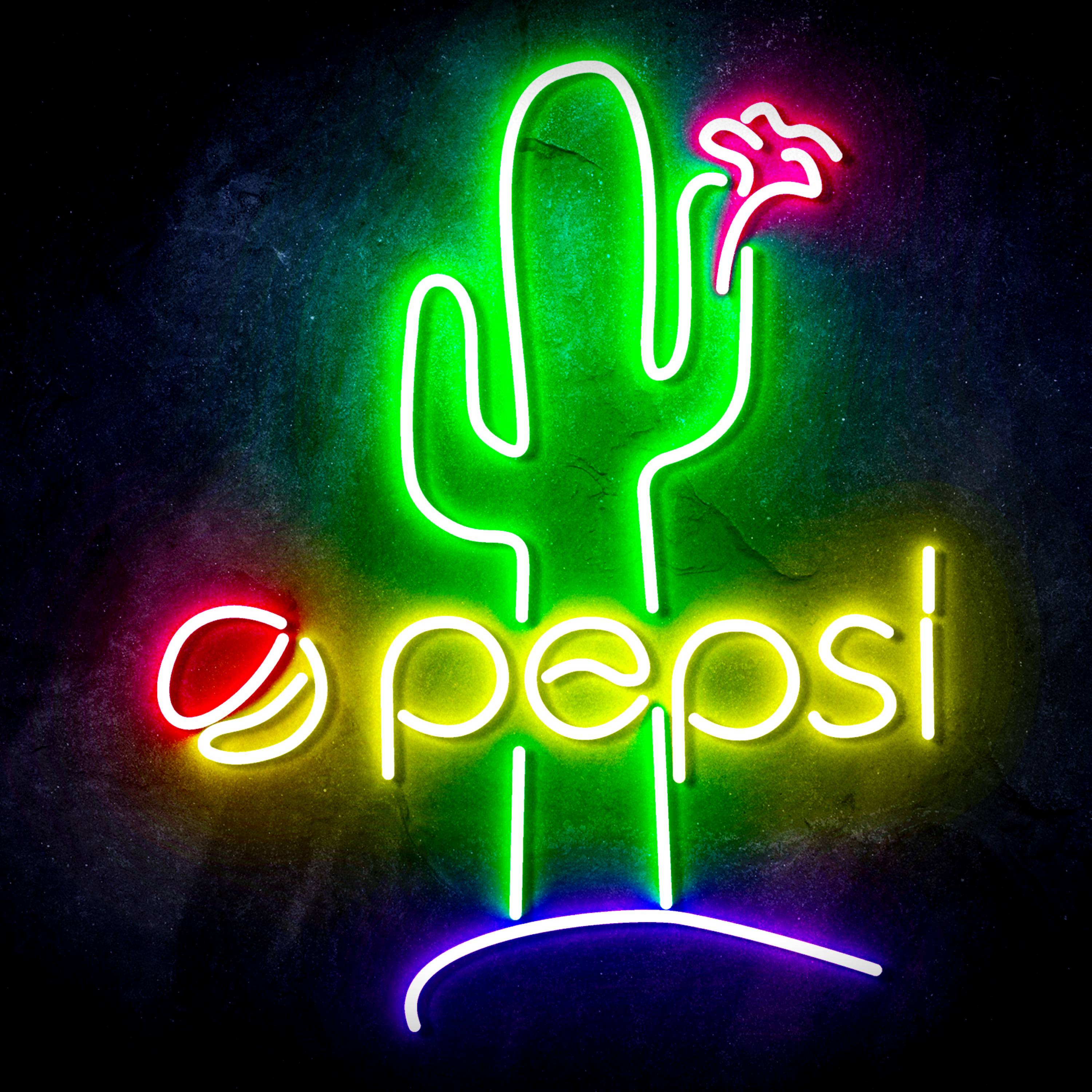 Pepsi with Cactus Flex Neon-like LED Sign