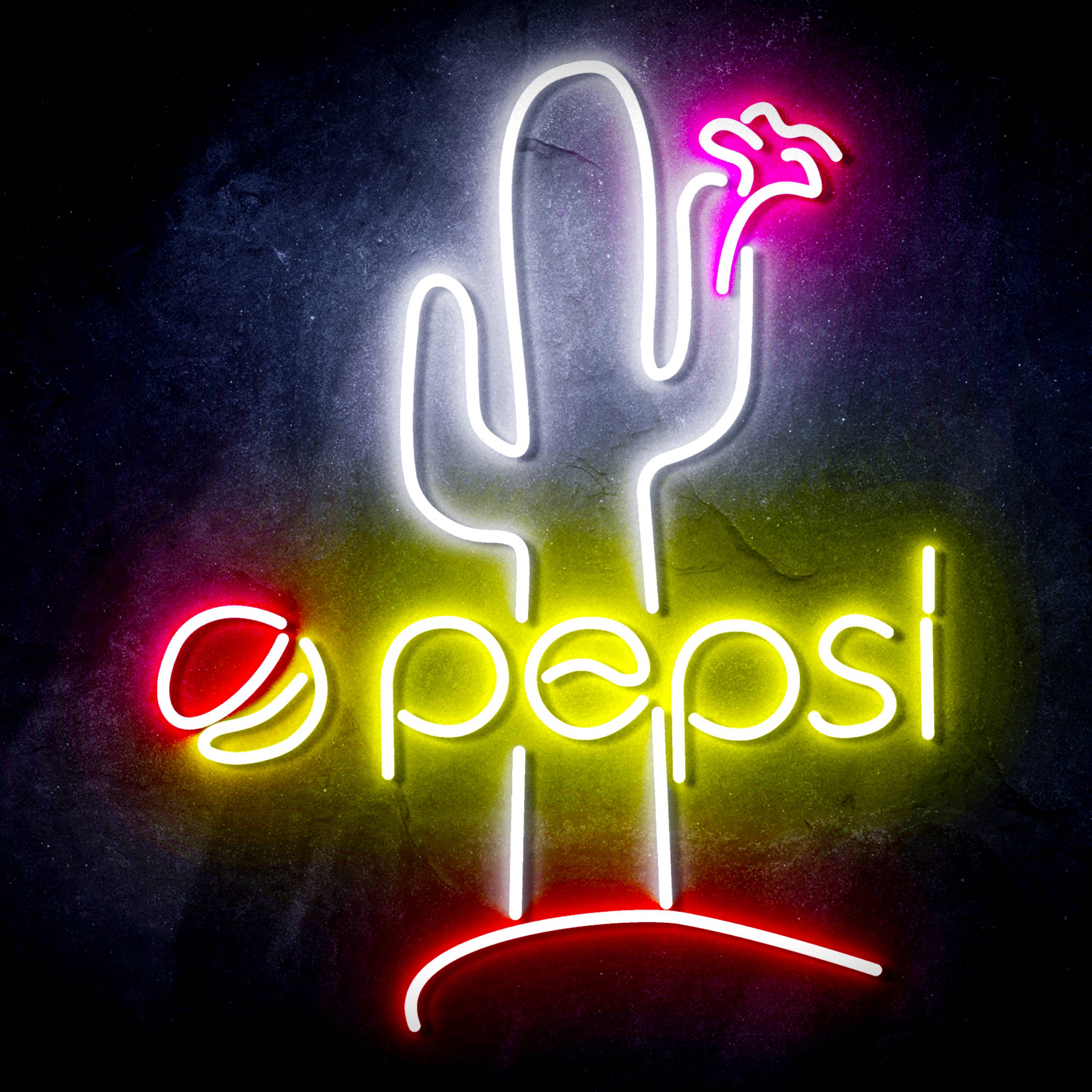 Pepsi with Cactus Flex Neon-like LED Sign