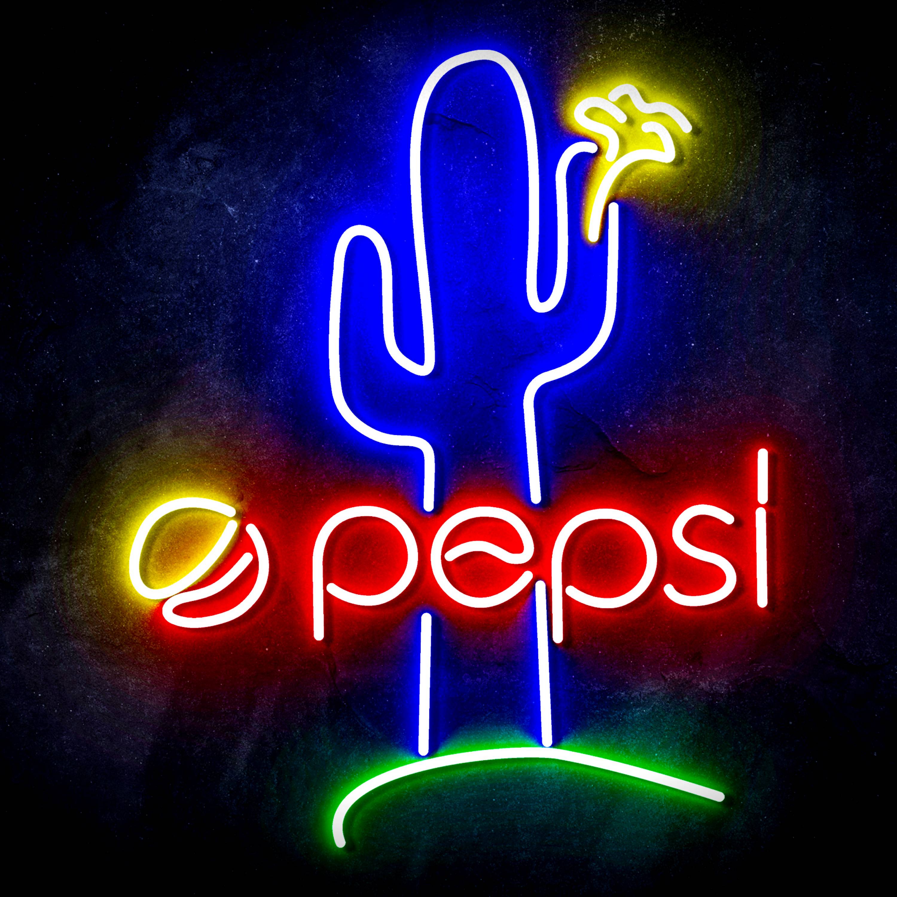 Pepsi with Cactus Flex Neon-like LED Sign