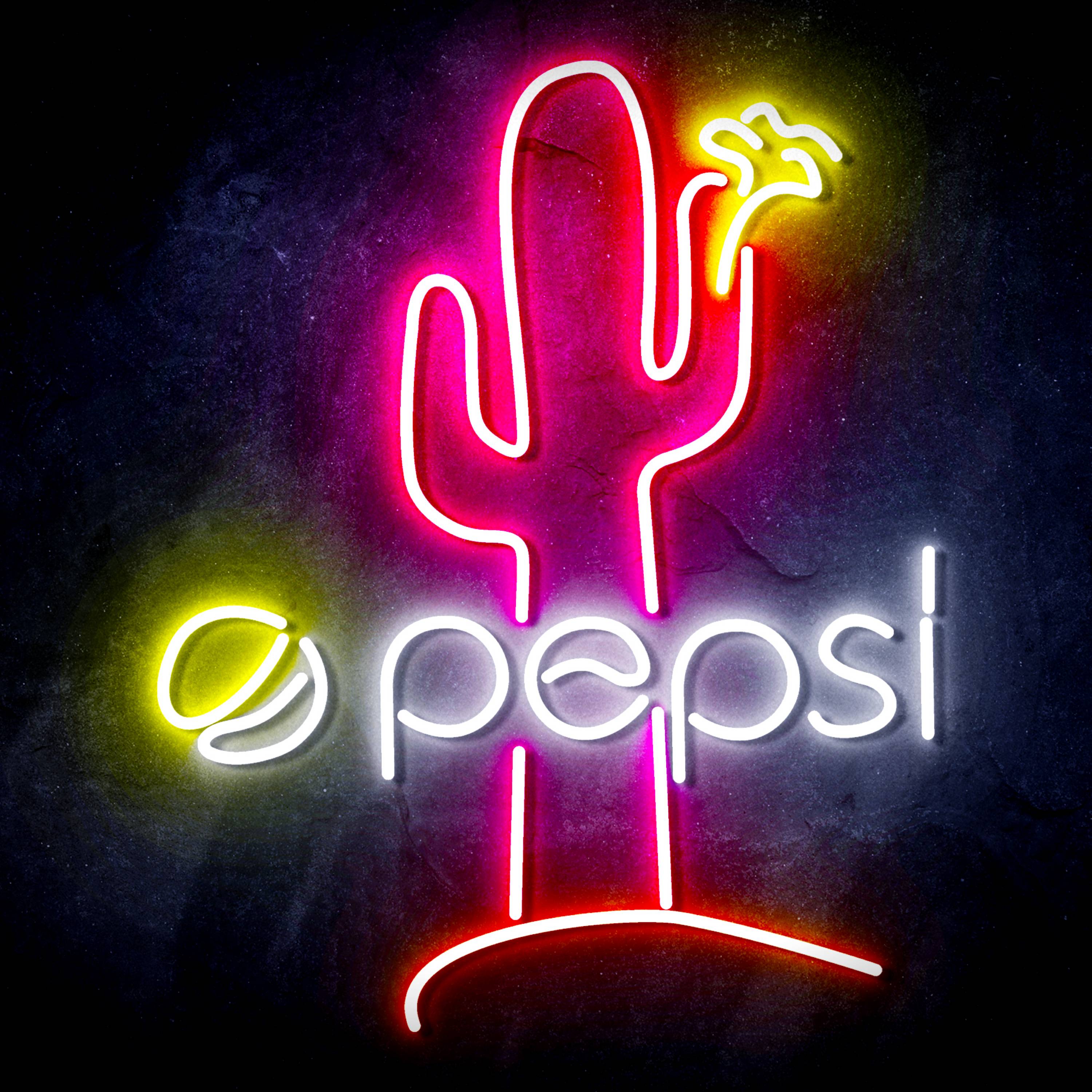 Pepsi with Cactus Flex Neon-like LED Sign