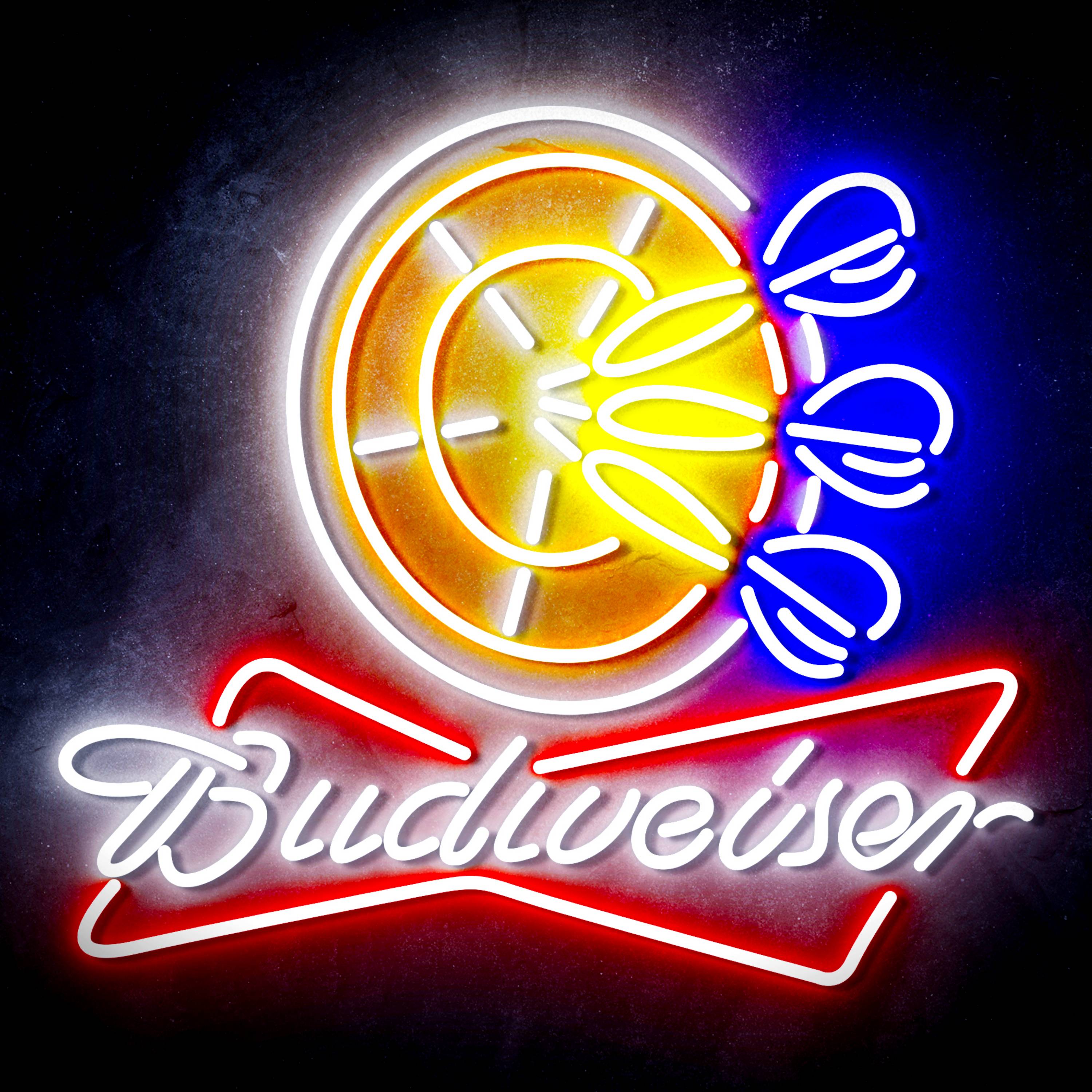 Budweiser with Dart Board Flex Neon-like LED Sign