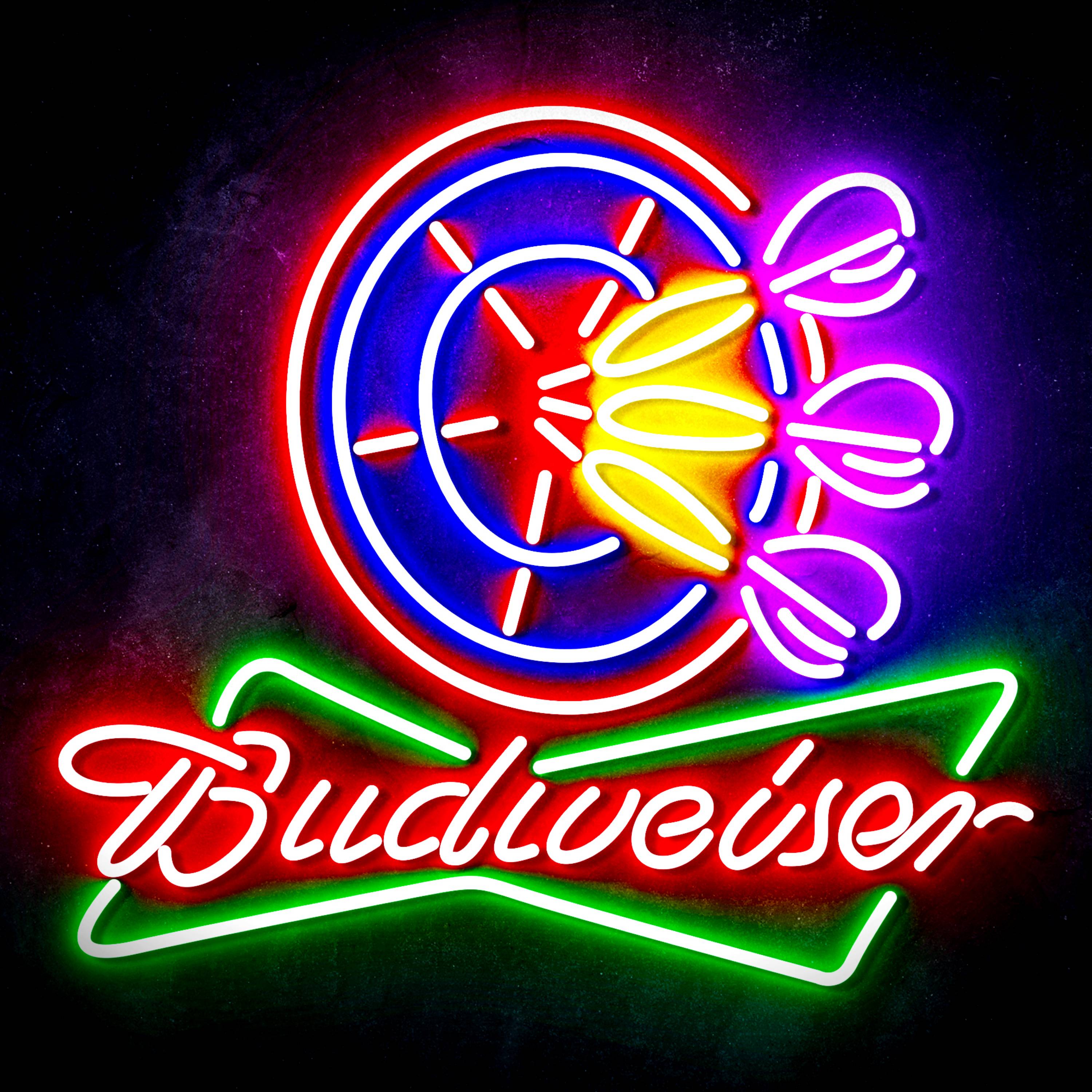 Budweiser with Dart Board Flex Neon-like LED Sign