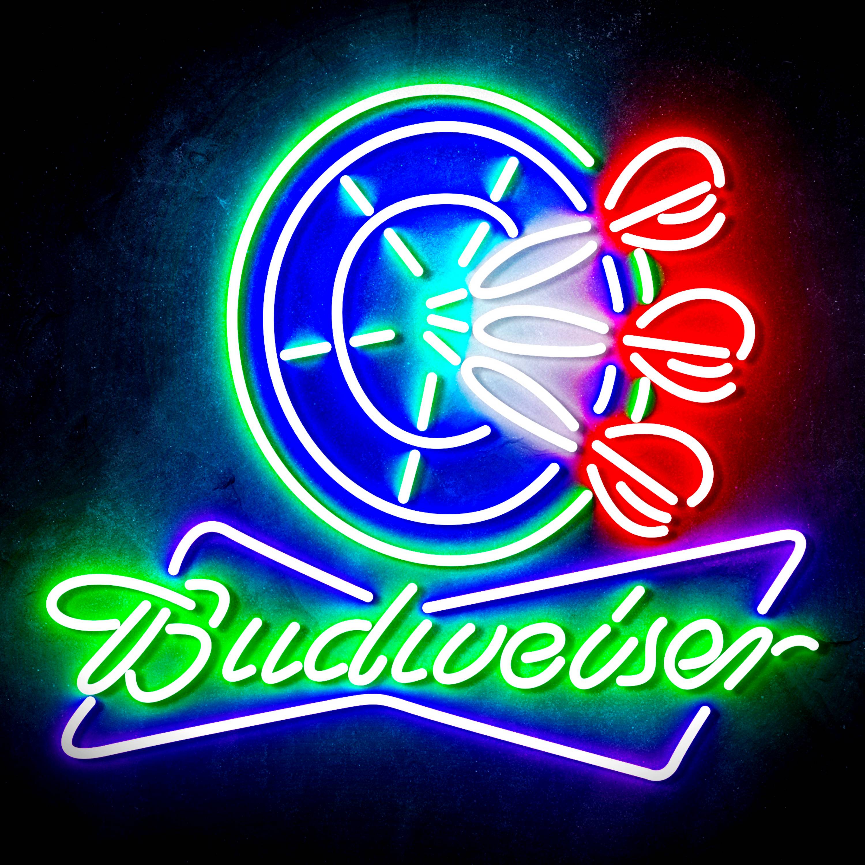 Budweiser with Dart Board Flex Neon-like LED Sign