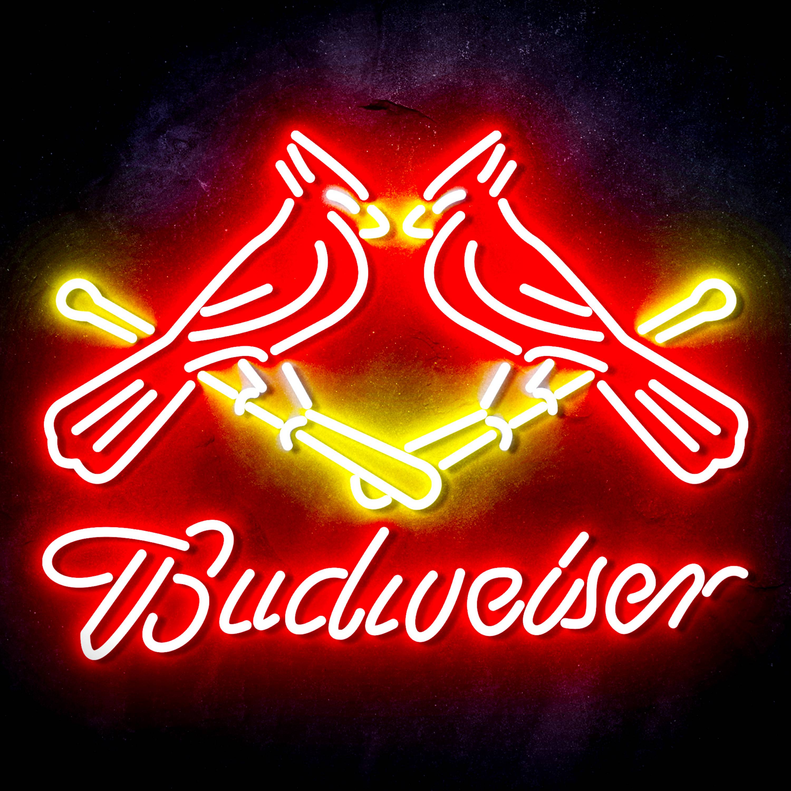 Budweiser with Cadinals Flex Neon-like LED Sign