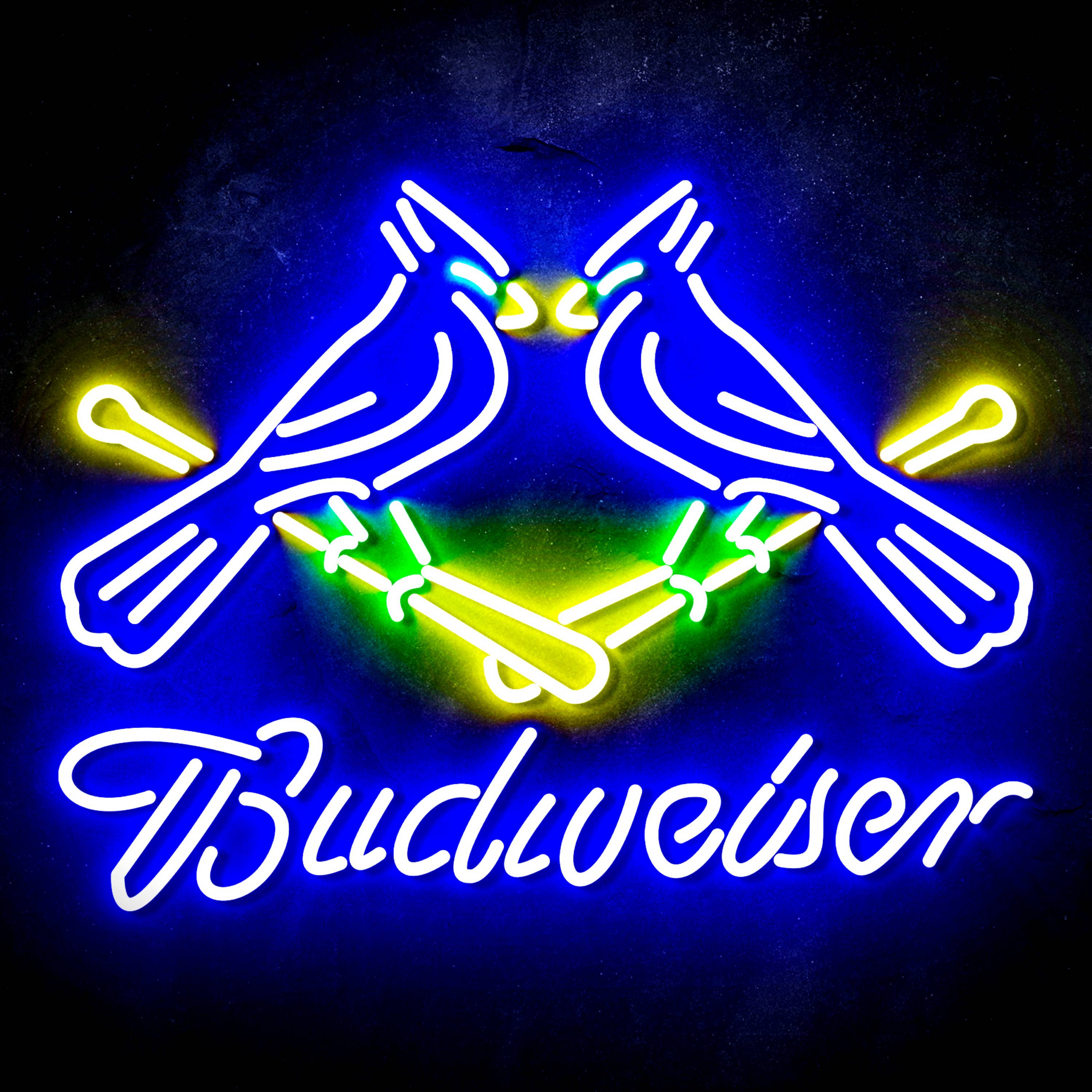 Budweiser with Cadinals Flex Neon-like LED Sign