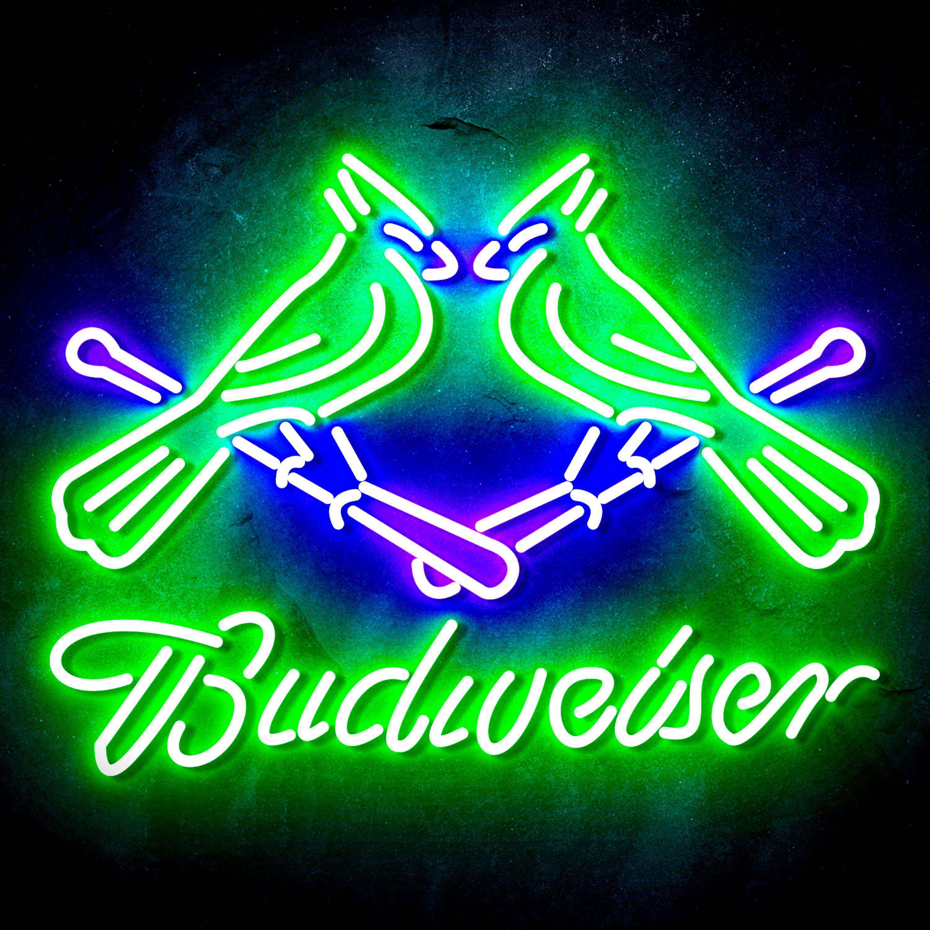 Budweiser with Cadinals Flex Neon-like LED Sign