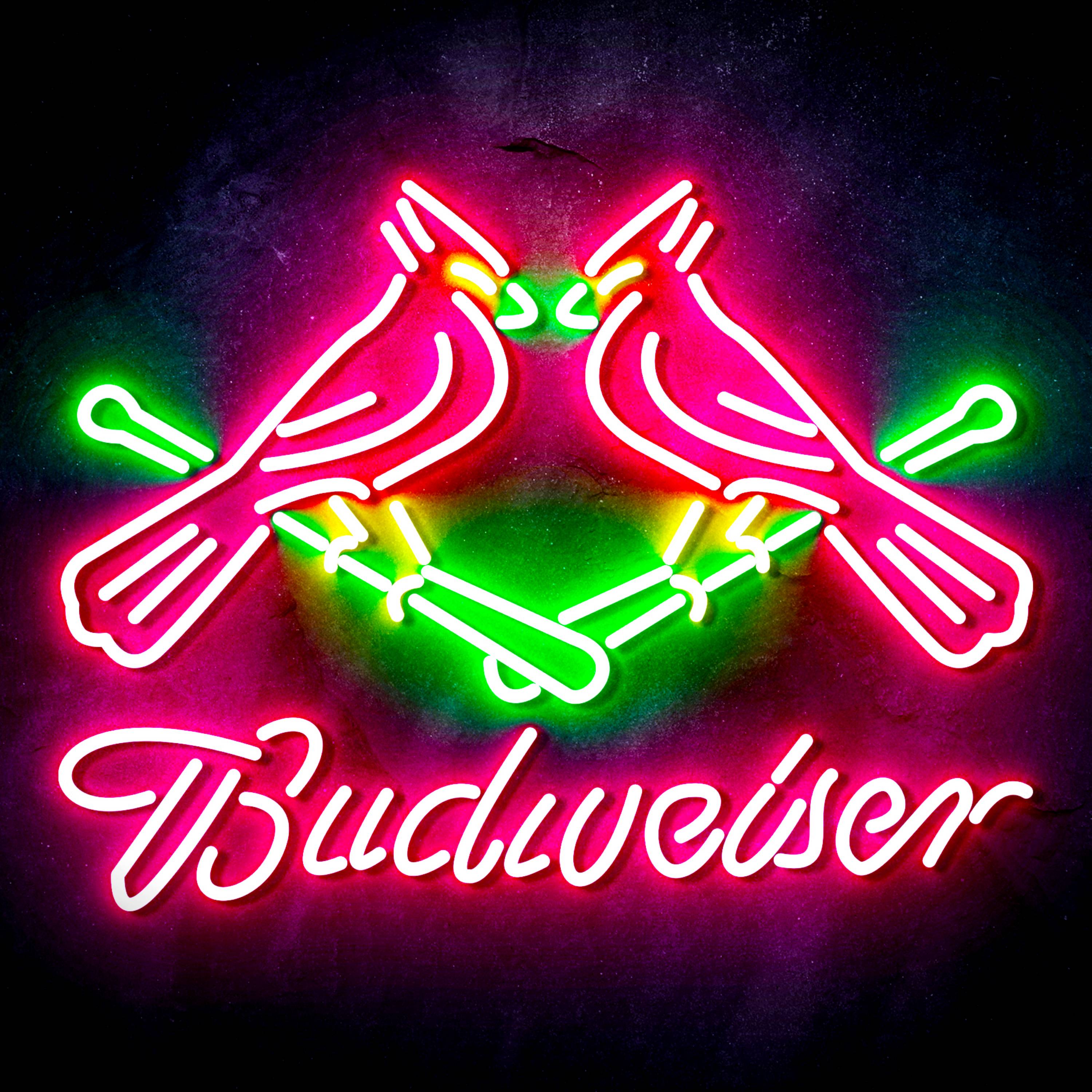 Budweiser with Cadinals Flex Neon-like LED Sign