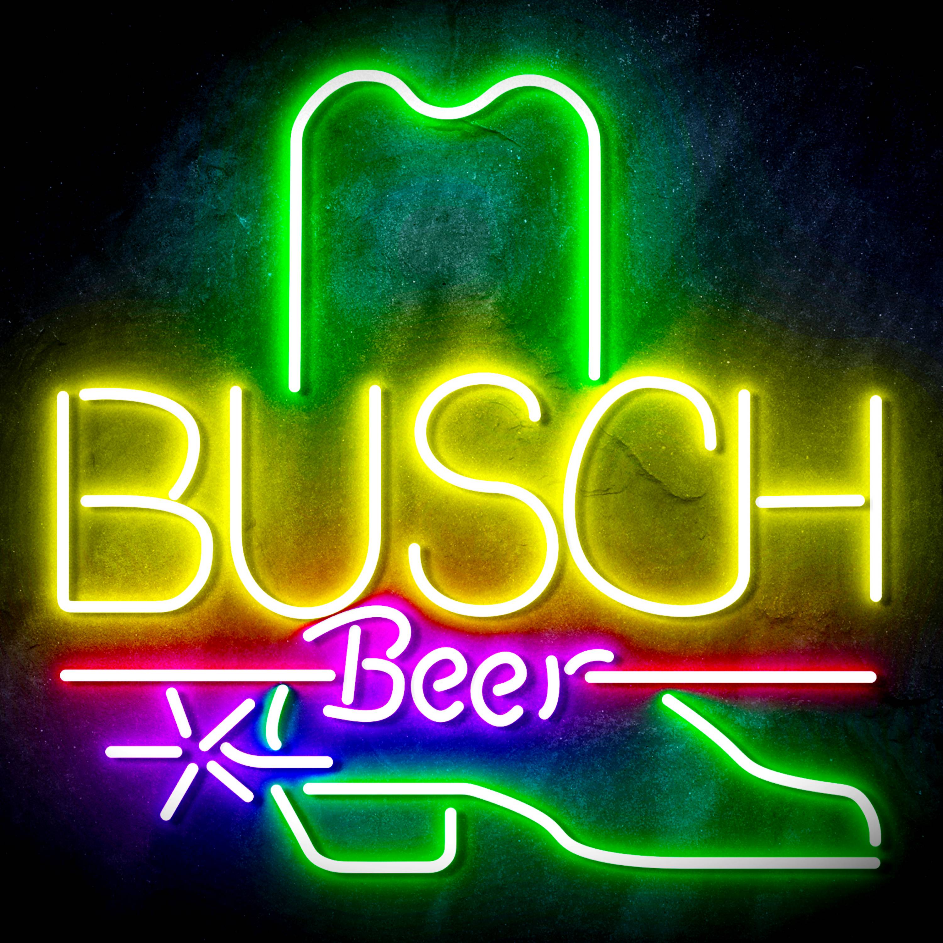 Busch Beer with Boot Flex Neon-like LED Sign