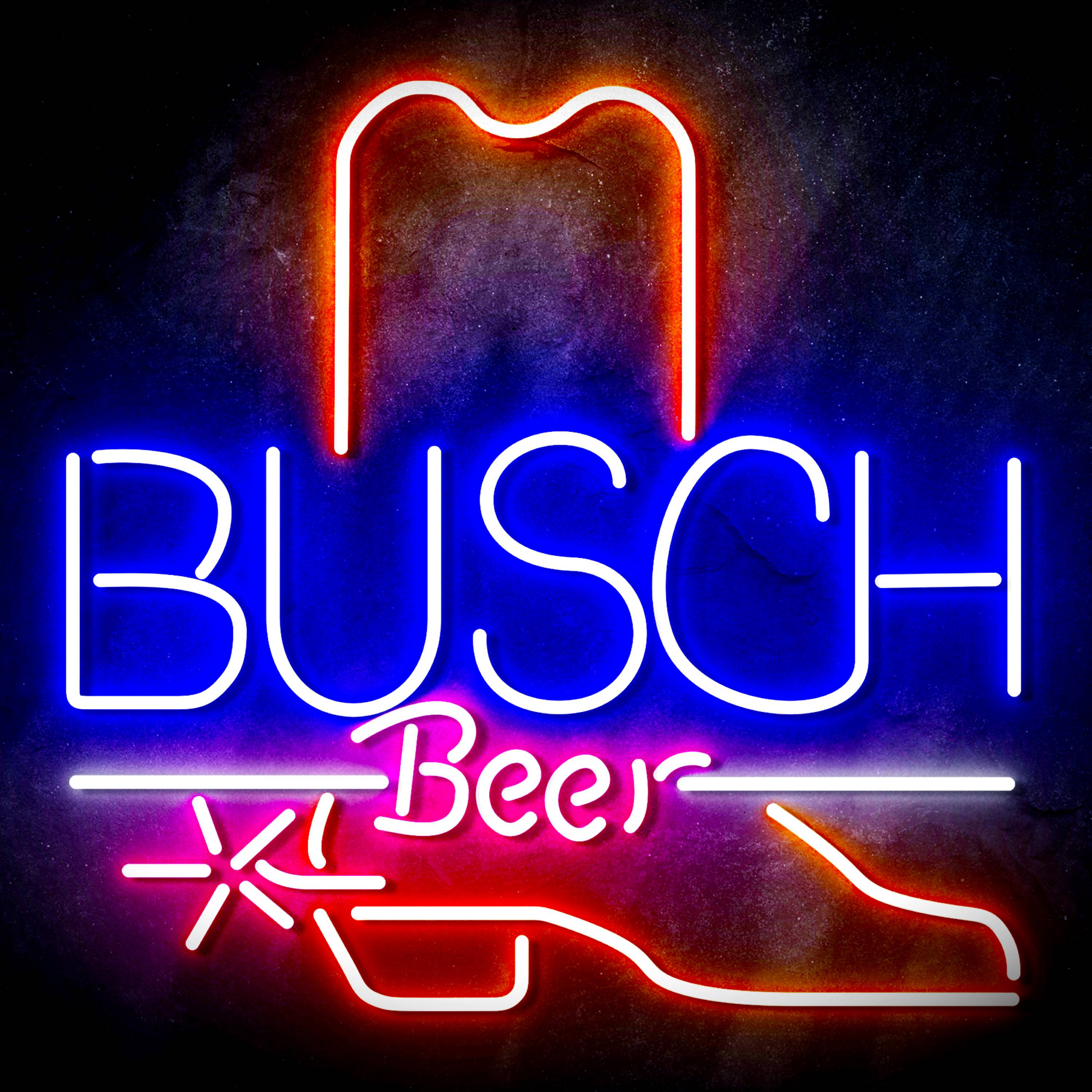 Busch Beer with Boot Flex Neon-like LED Sign