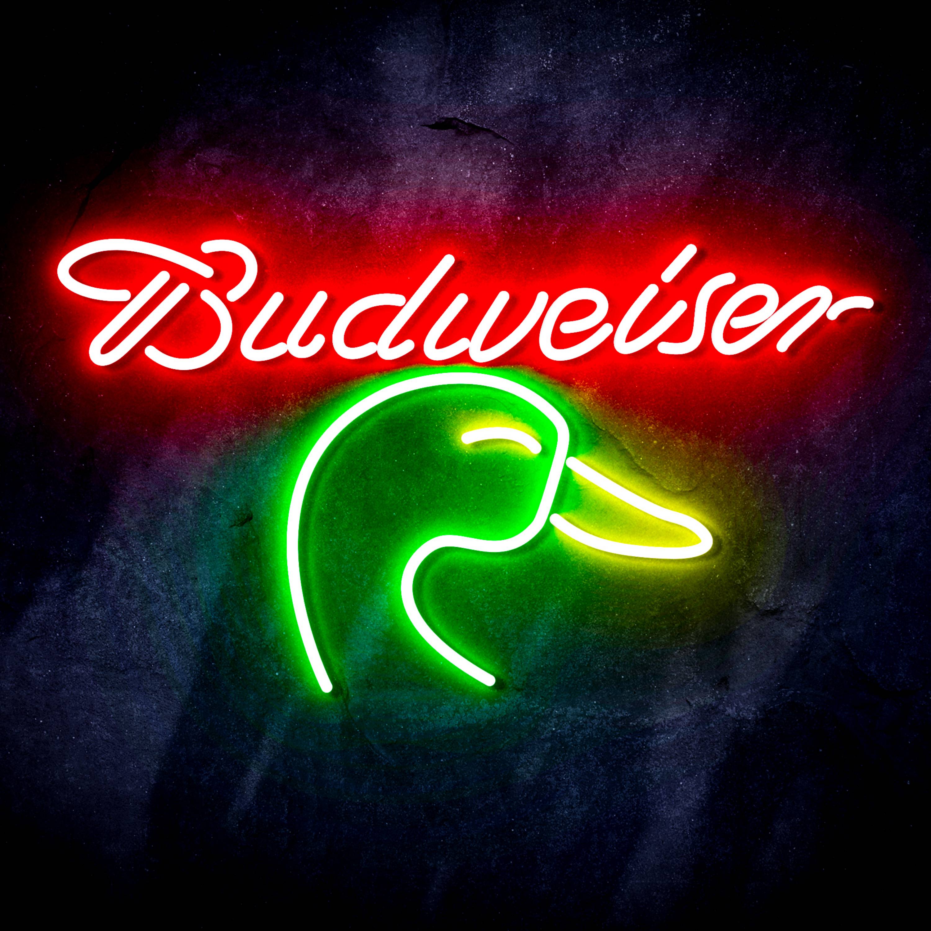 Budweiser with Goose Head Flex Neon-like LED Sign