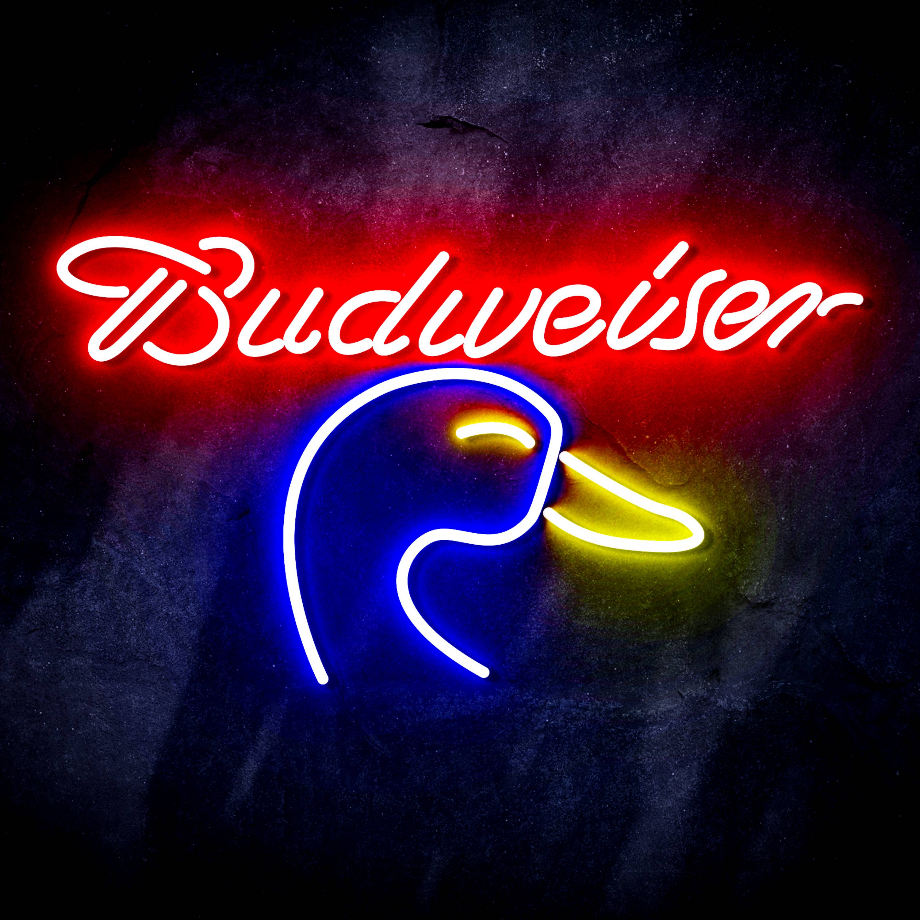 Budweiser with Goose Head Flex Neon-like LED Sign