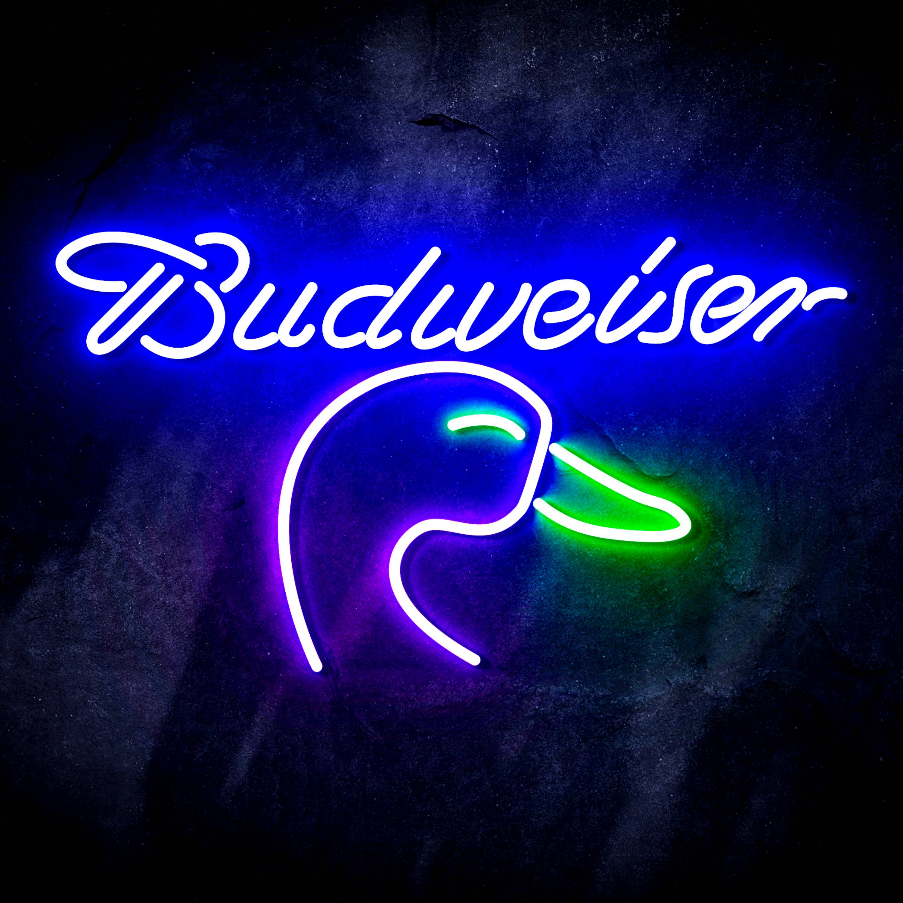 Budweiser with Goose Head Flex Neon-like LED Sign